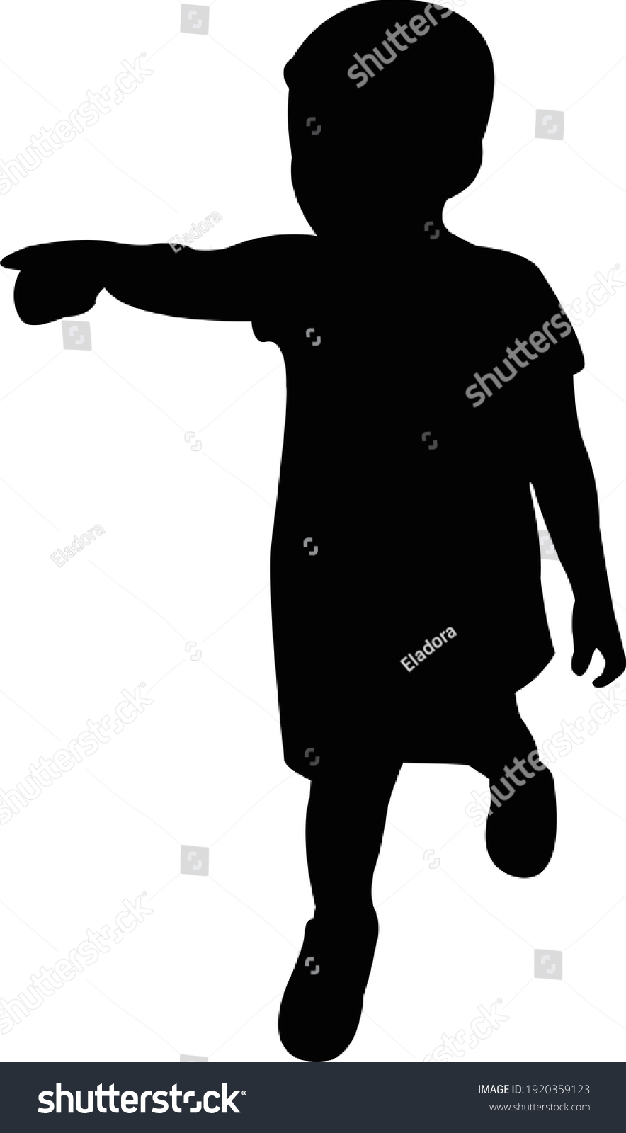 Child Body Silhouette Vector Stock Vector (Royalty Free) 1920359123 ...