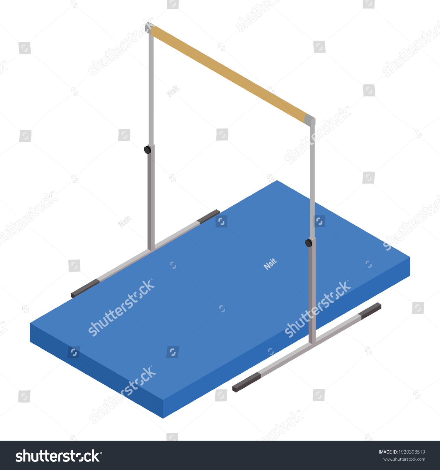 Gymnastics Bar Icon Isometric Gymnastics Bar Stock Vector (Royalty Free ...