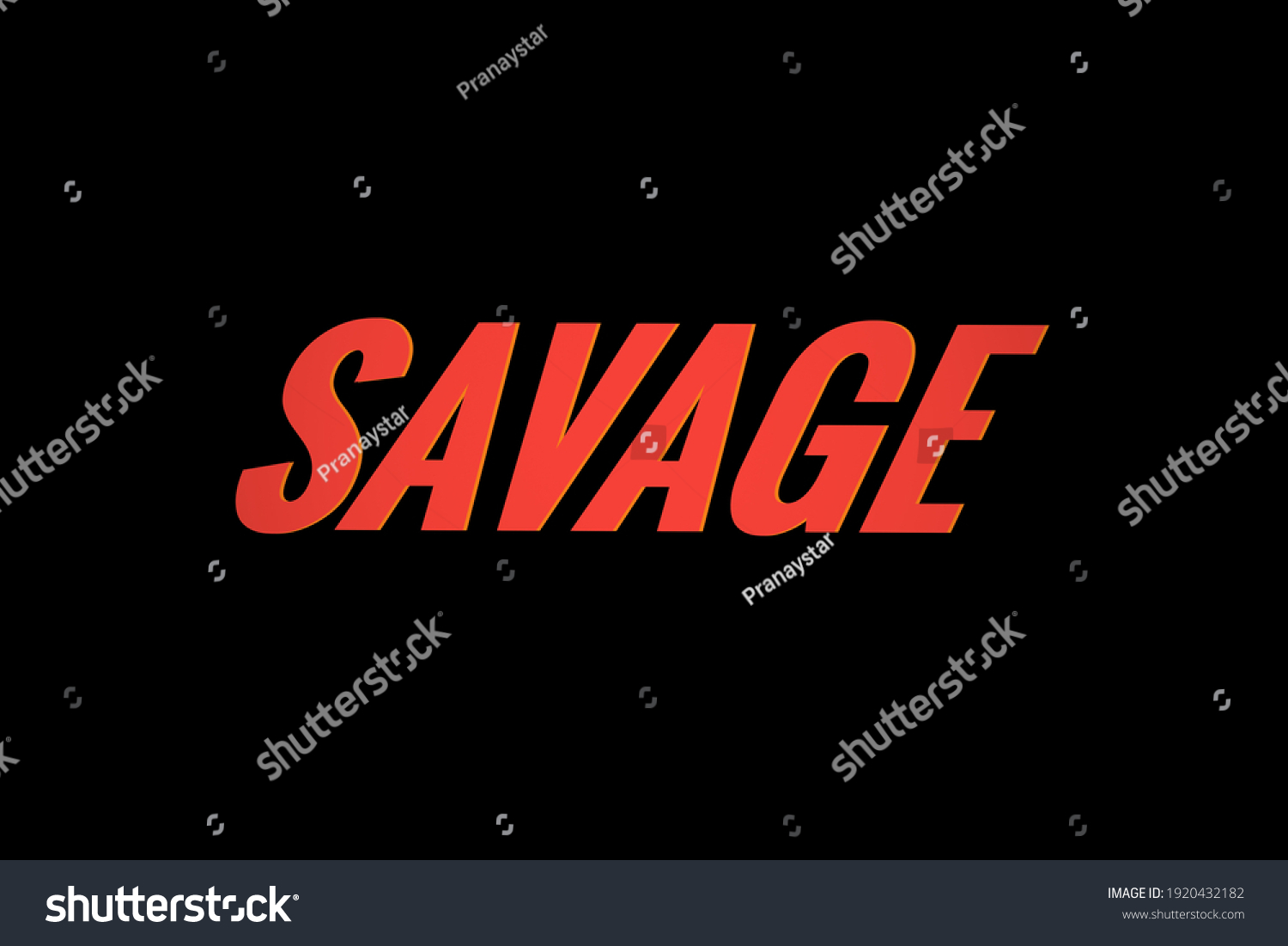Savage Word Creative Letter Stock Illustration 1920432182 | Shutterstock