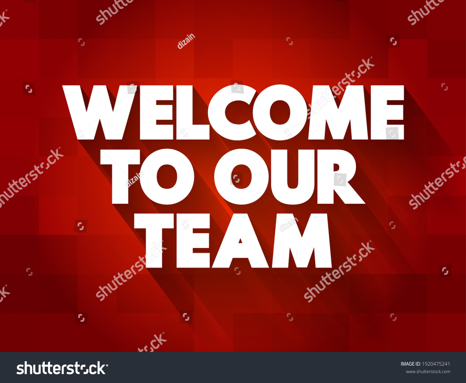 Welcome Our Team Text Quote Concept Stock Vector (Royalty Free ...