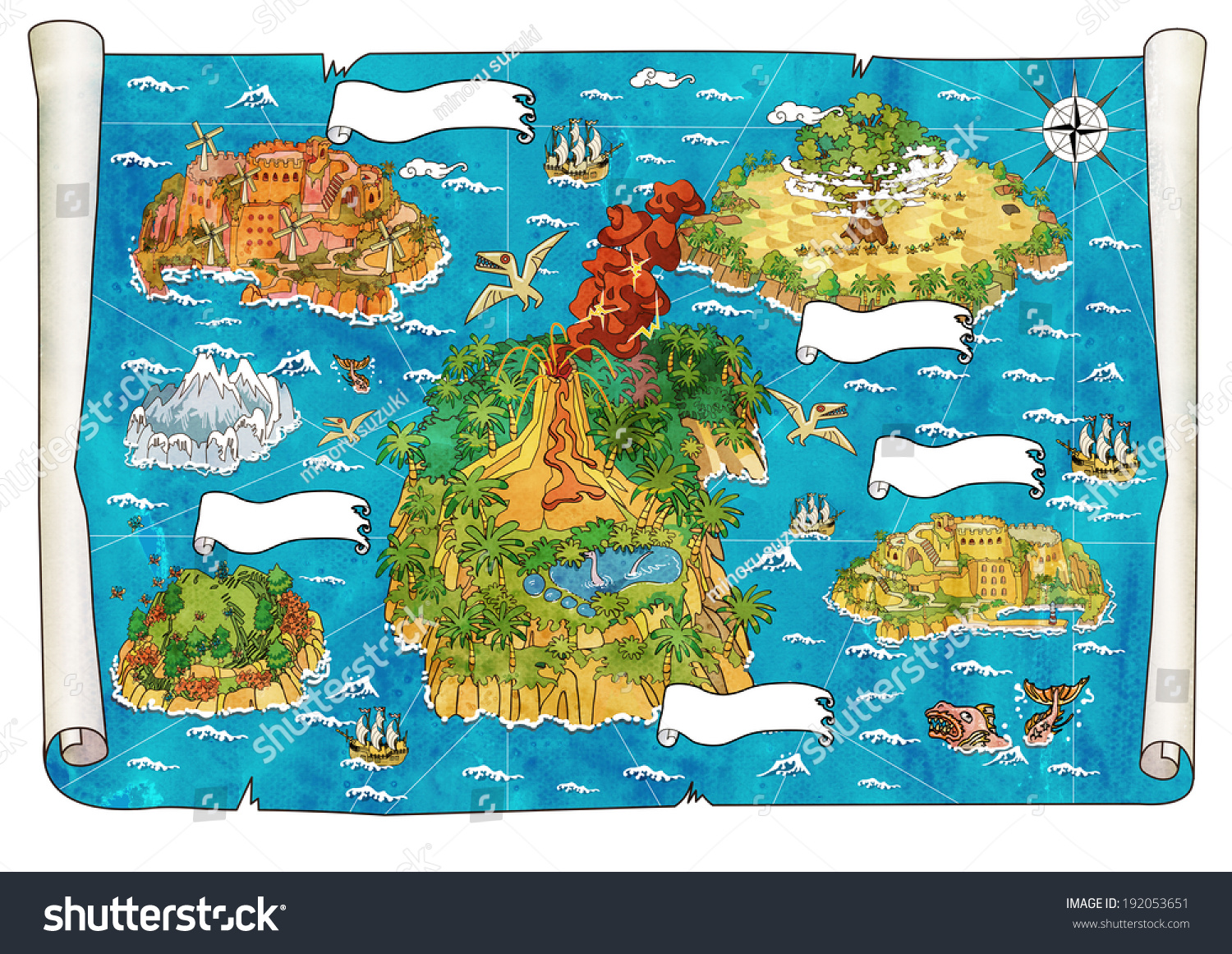 Карта с островами для детей