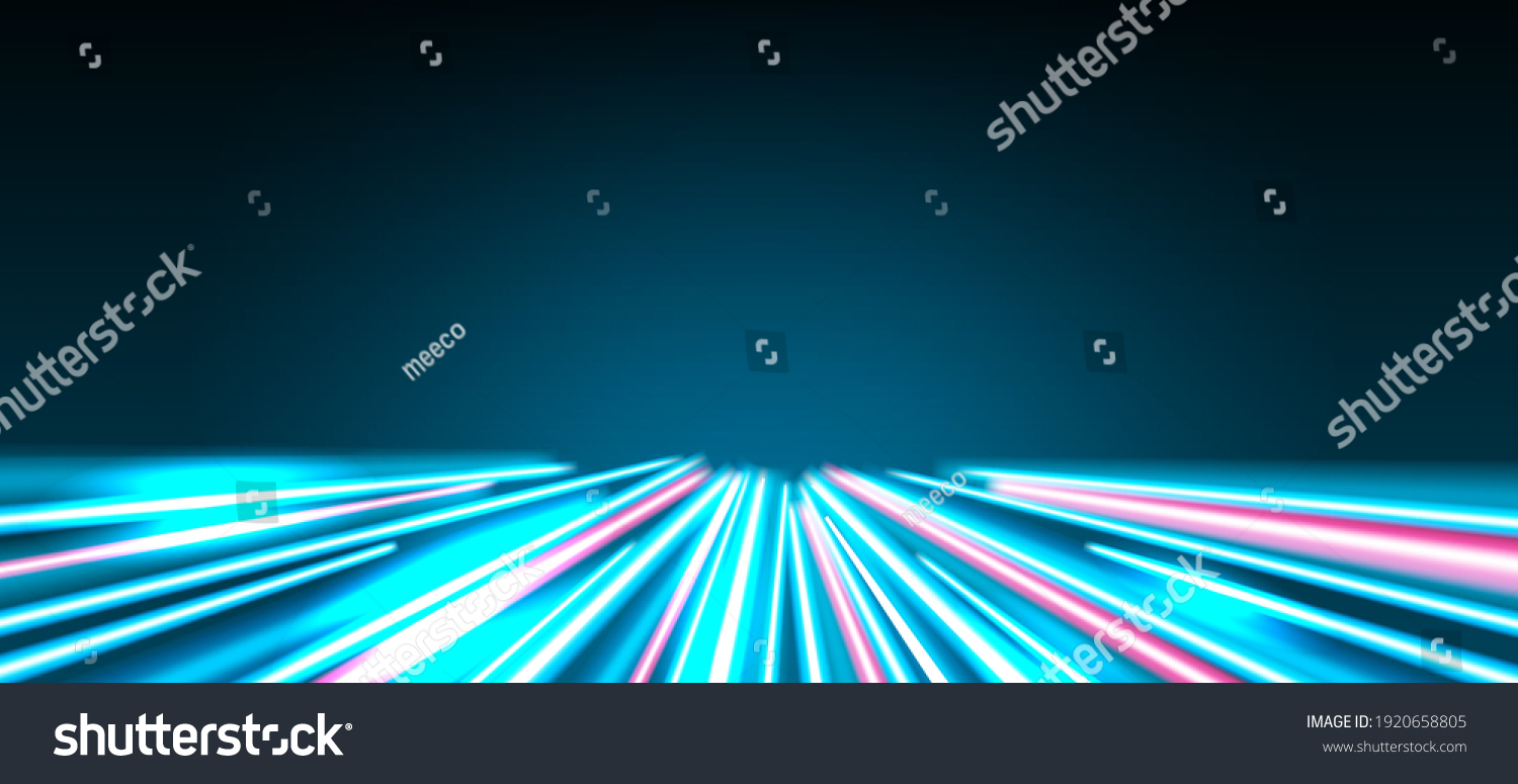 Abstract Blue Neon Light Effect Vector Stock Vector (Royalty Free ...