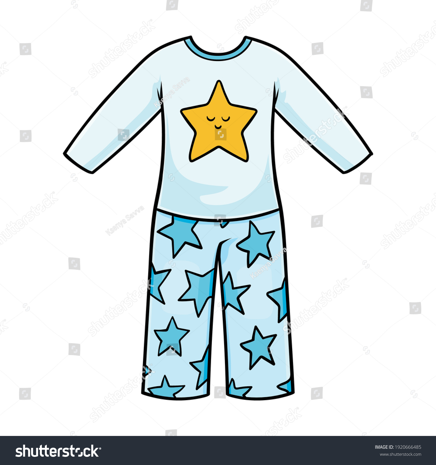 Пижама детские вектор