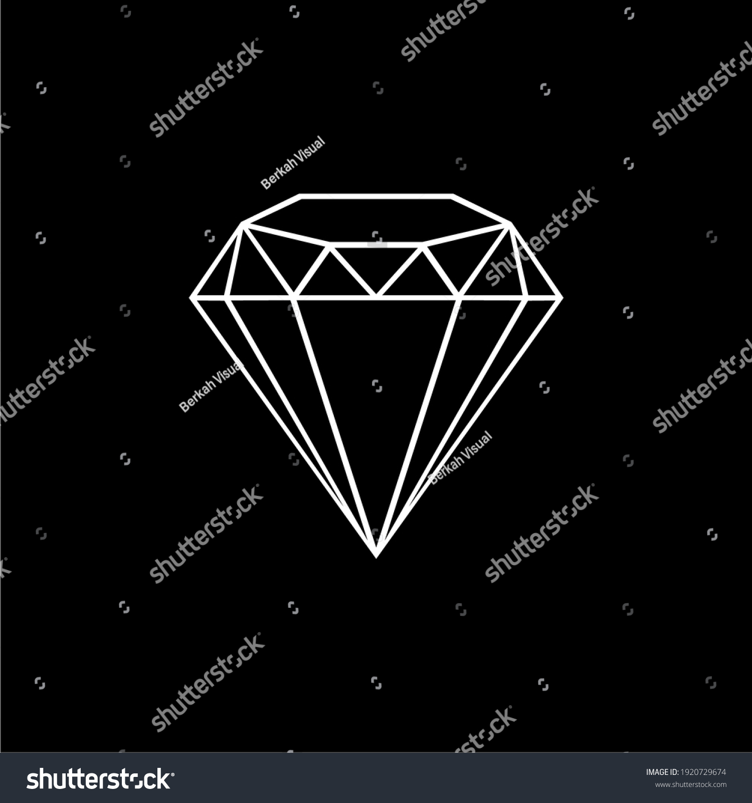 Diamond Silhouette Illustration Icon Symbol Pictogram Stock Vector ...