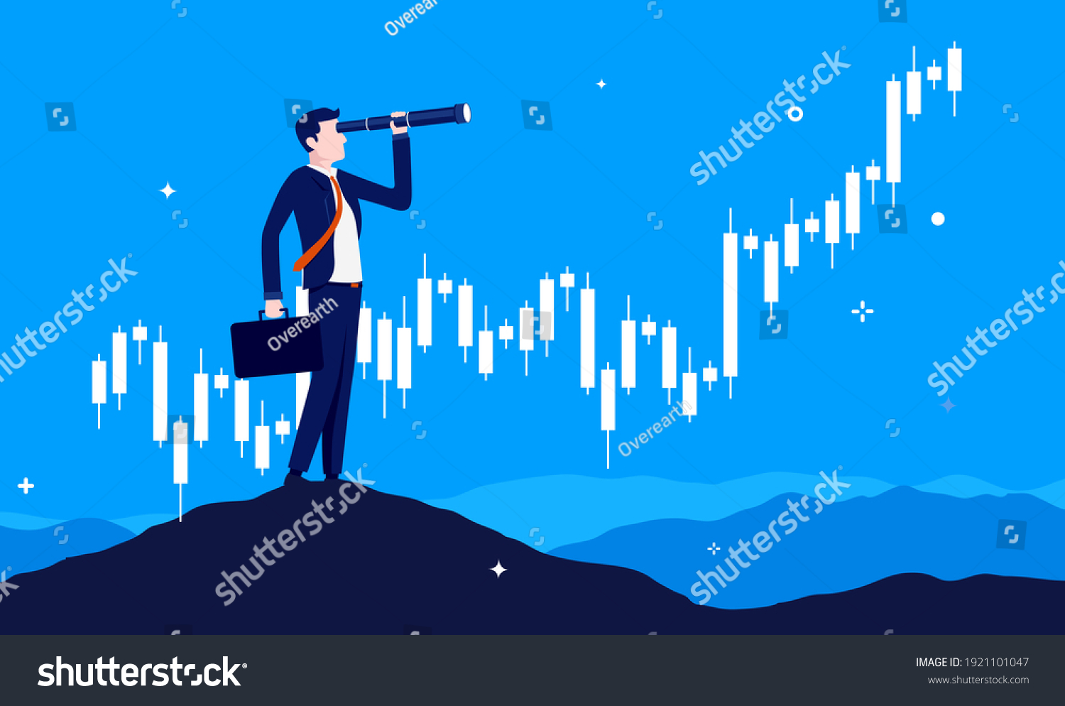 Stock Market Research Financial Business Man Stock Vector Royalty Free 1921101047 Shutterstock 4341