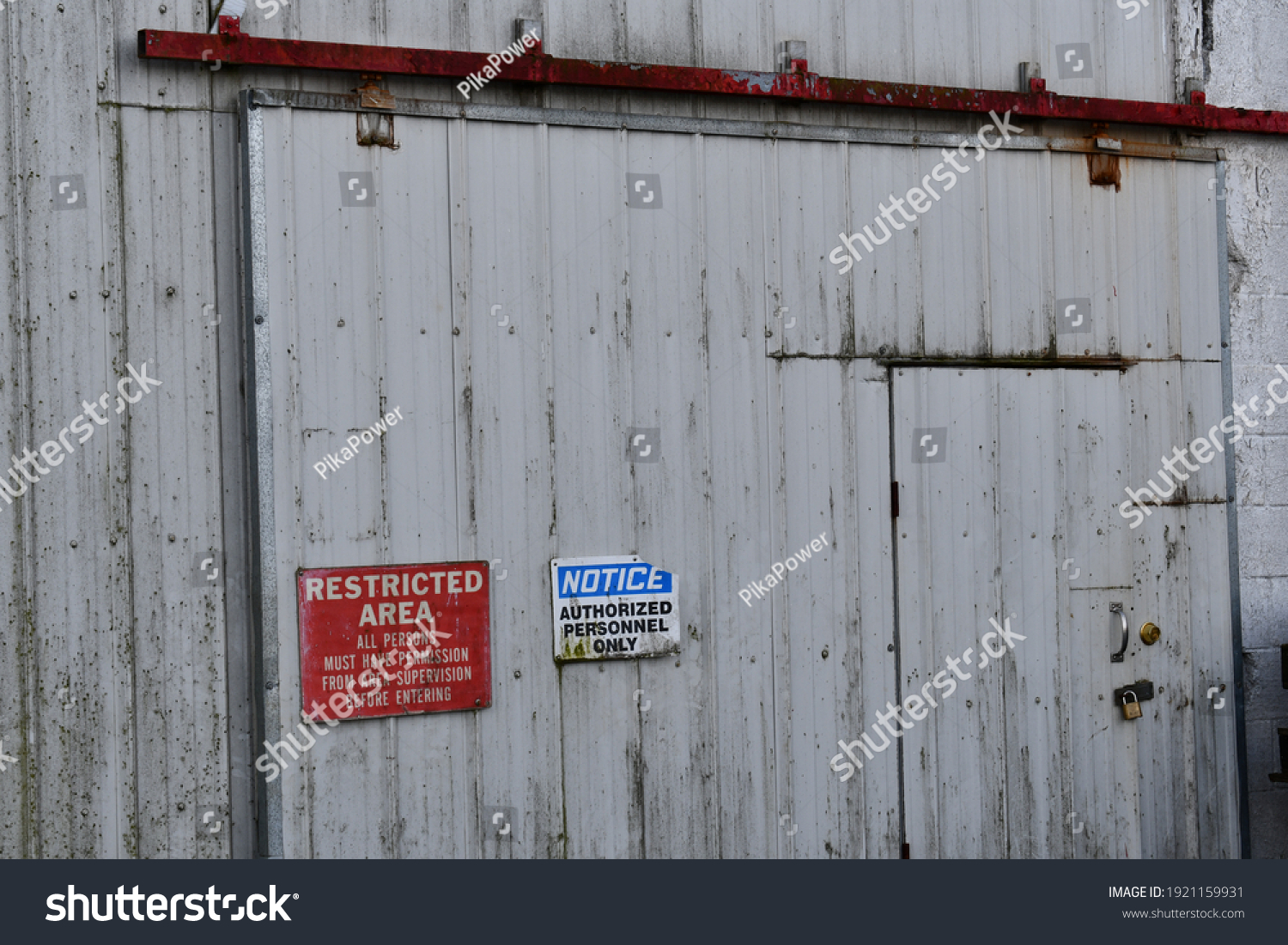 Wherehouse Sliding Door No Entry Stock Photo 1921159931 | Shutterstock