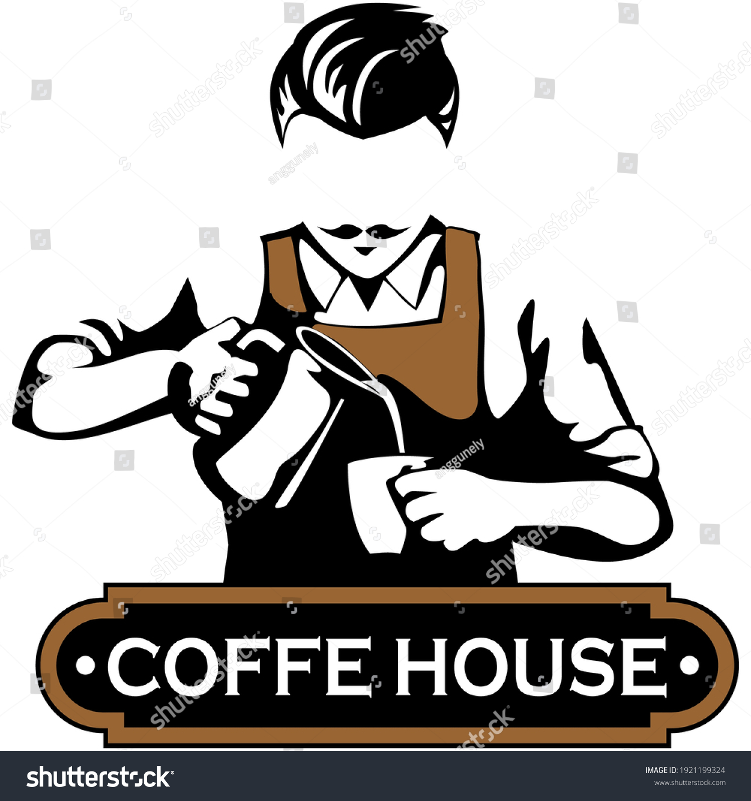 Coffee Shop Small Business Illustrations Barista Stock Vector (Royalty ...