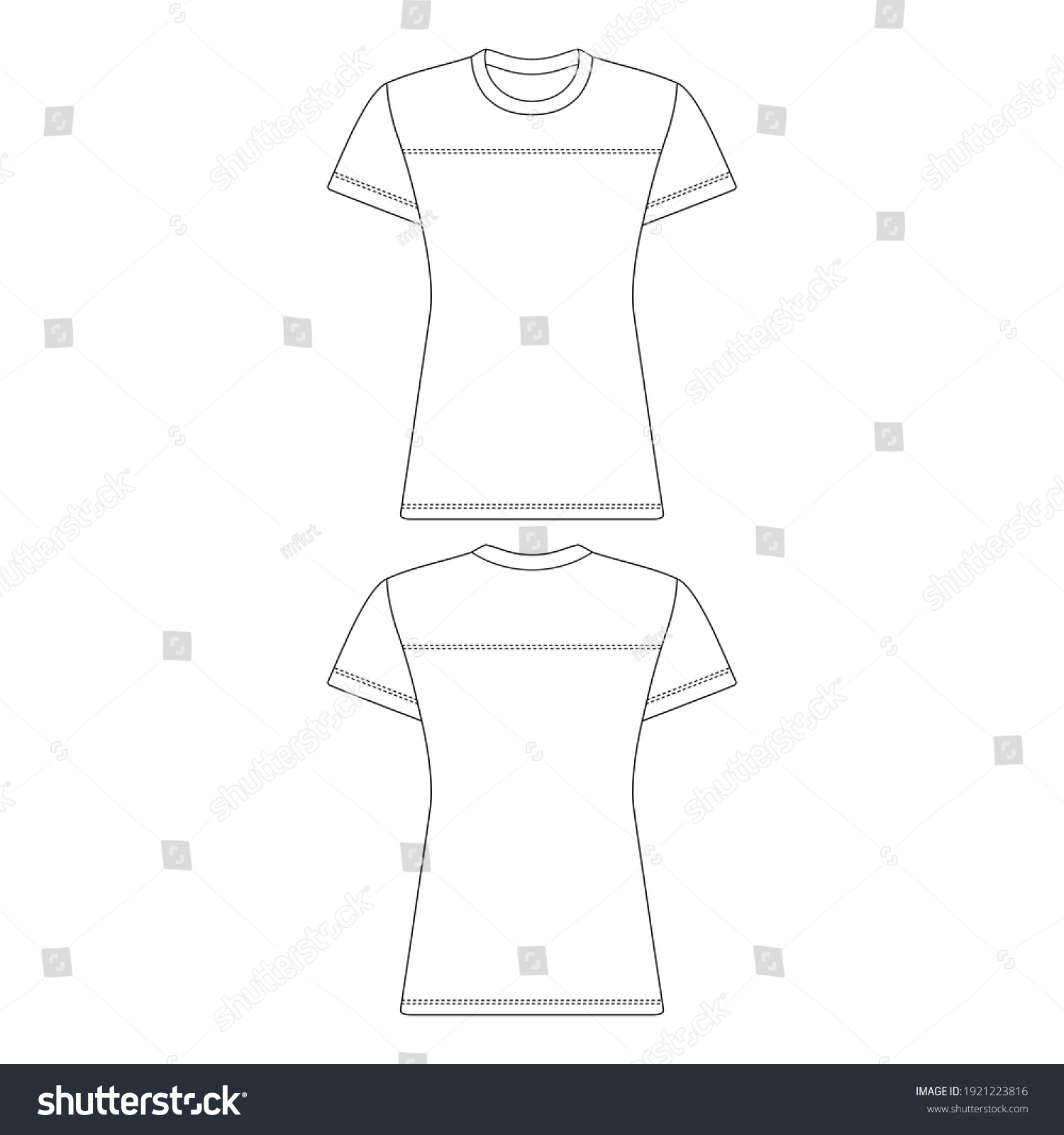 Template Football Jersey Women Vector Illustration Stock Vector ...