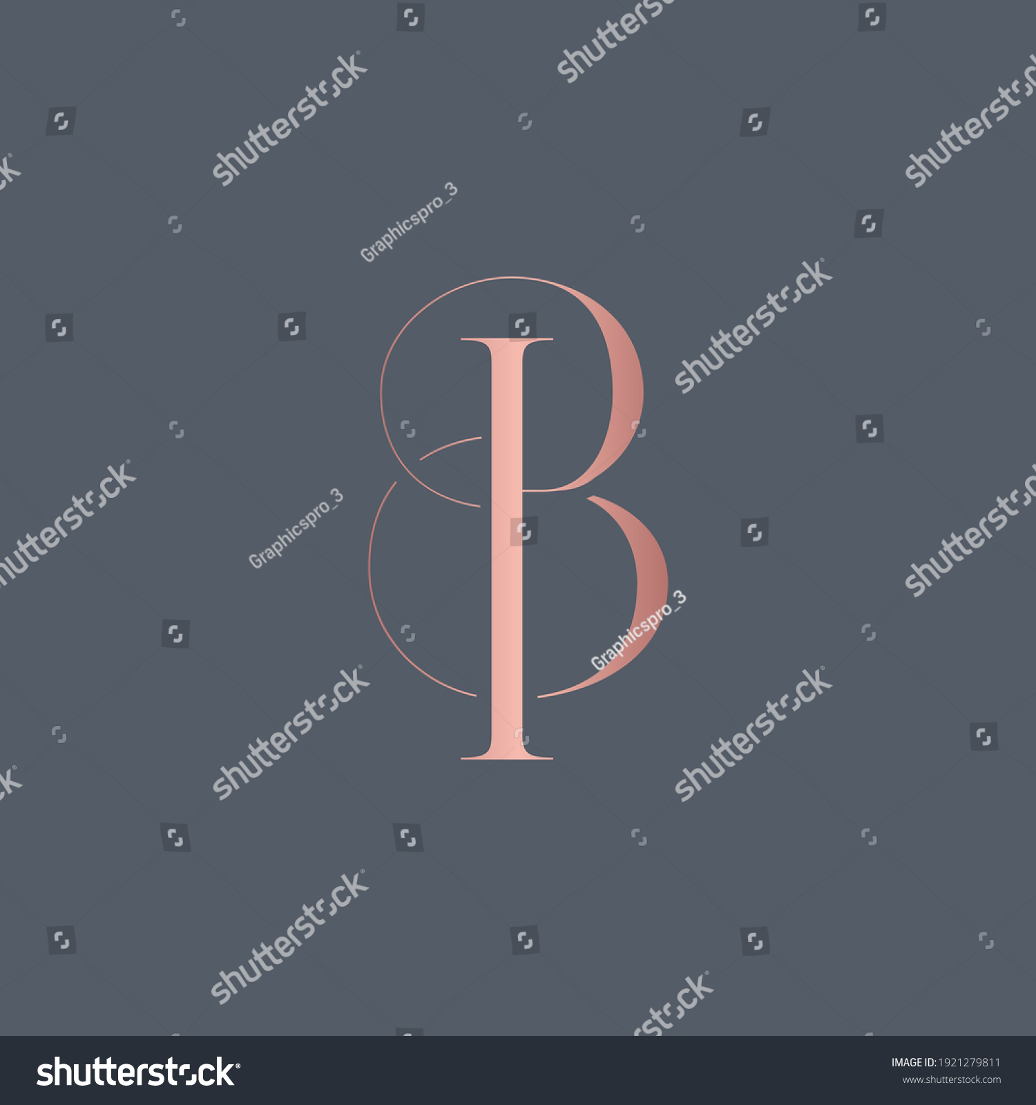 Alphabet Letters Monogram Icon Logo Bp Stock Vector (Royalty Free