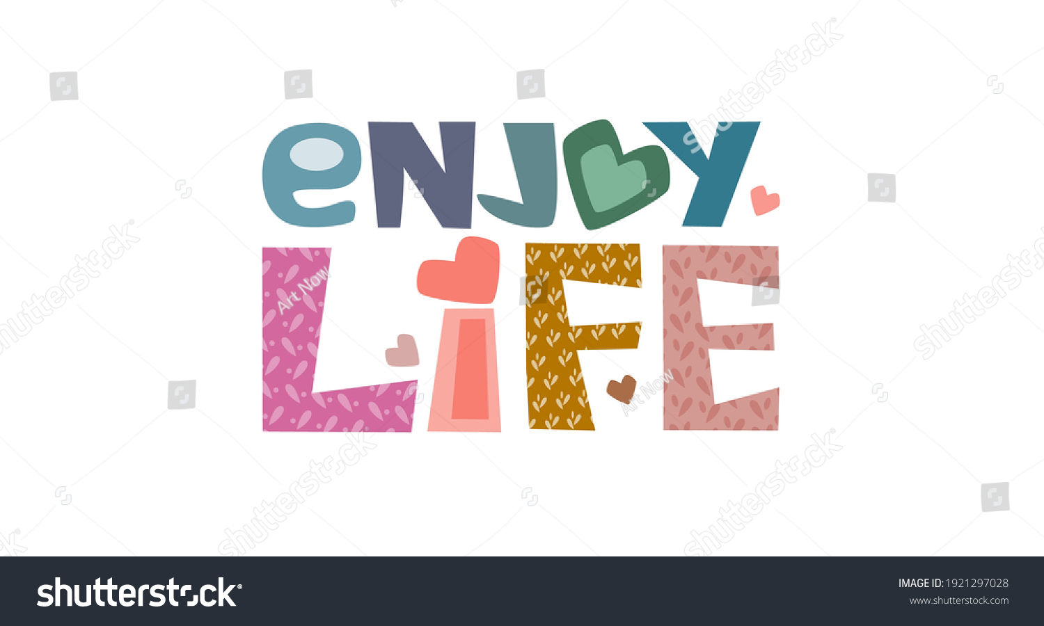 Enjoy Life Motivational Phrase Vector Quote Stock Vector (Royalty Free