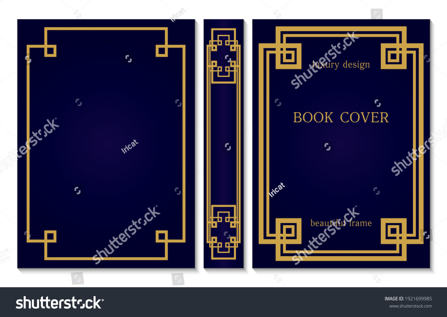 Sample Design Cover Spine Book Gold Stock Illustration 1921699985 ...