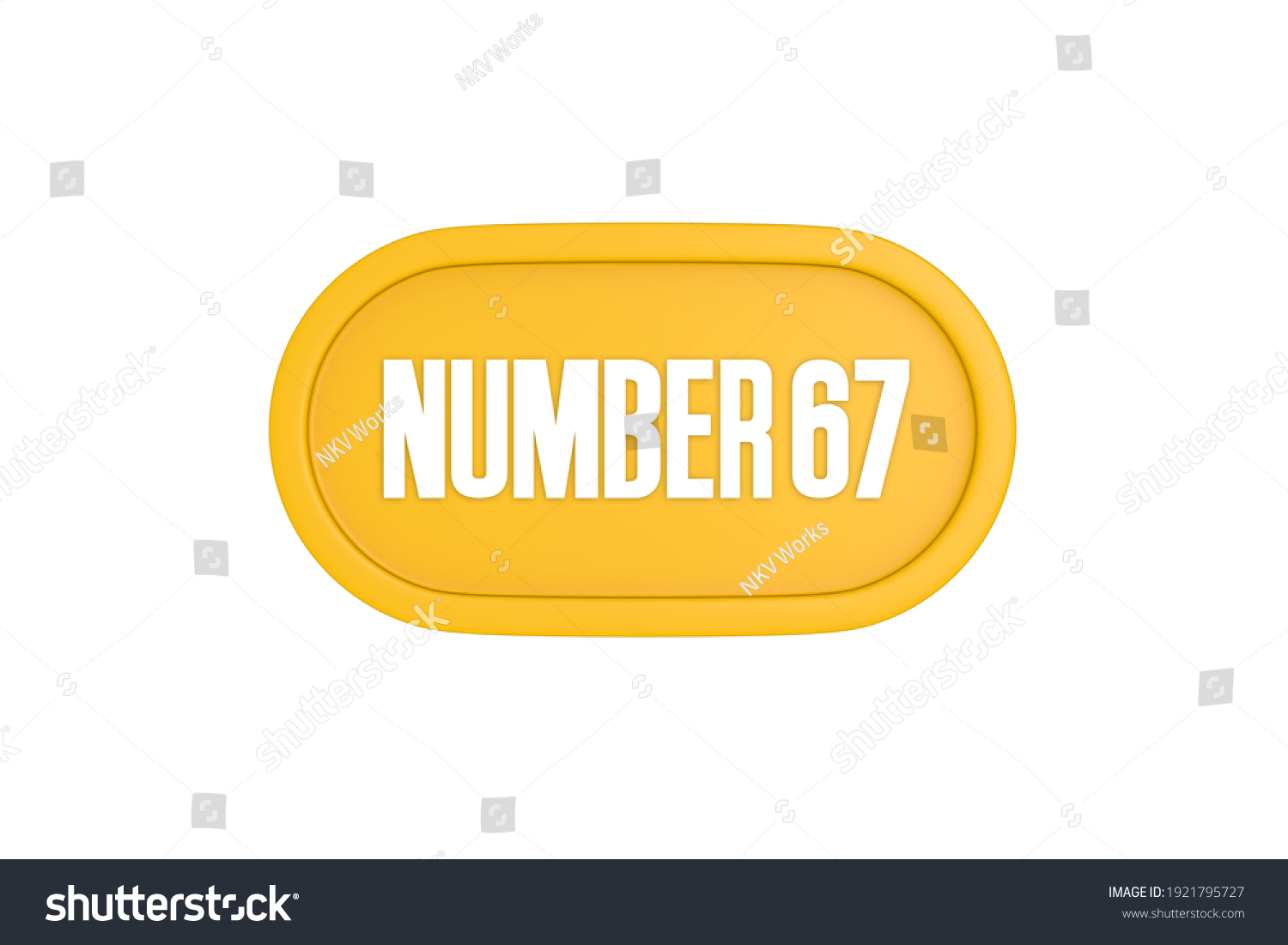 67 Number 3d Sign Yellow Color Stock Illustration 1921795727 Shutterstock