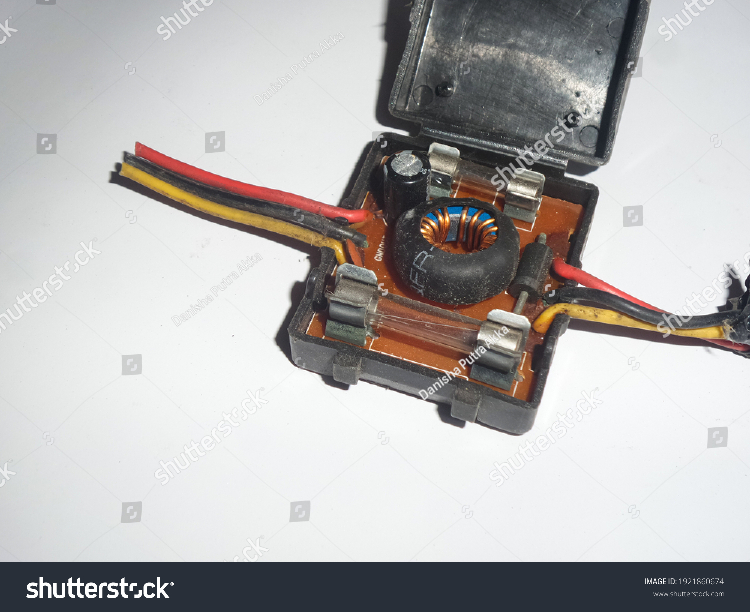 Power Supply Circuit On White Background Stock Photo 1921860674 ...