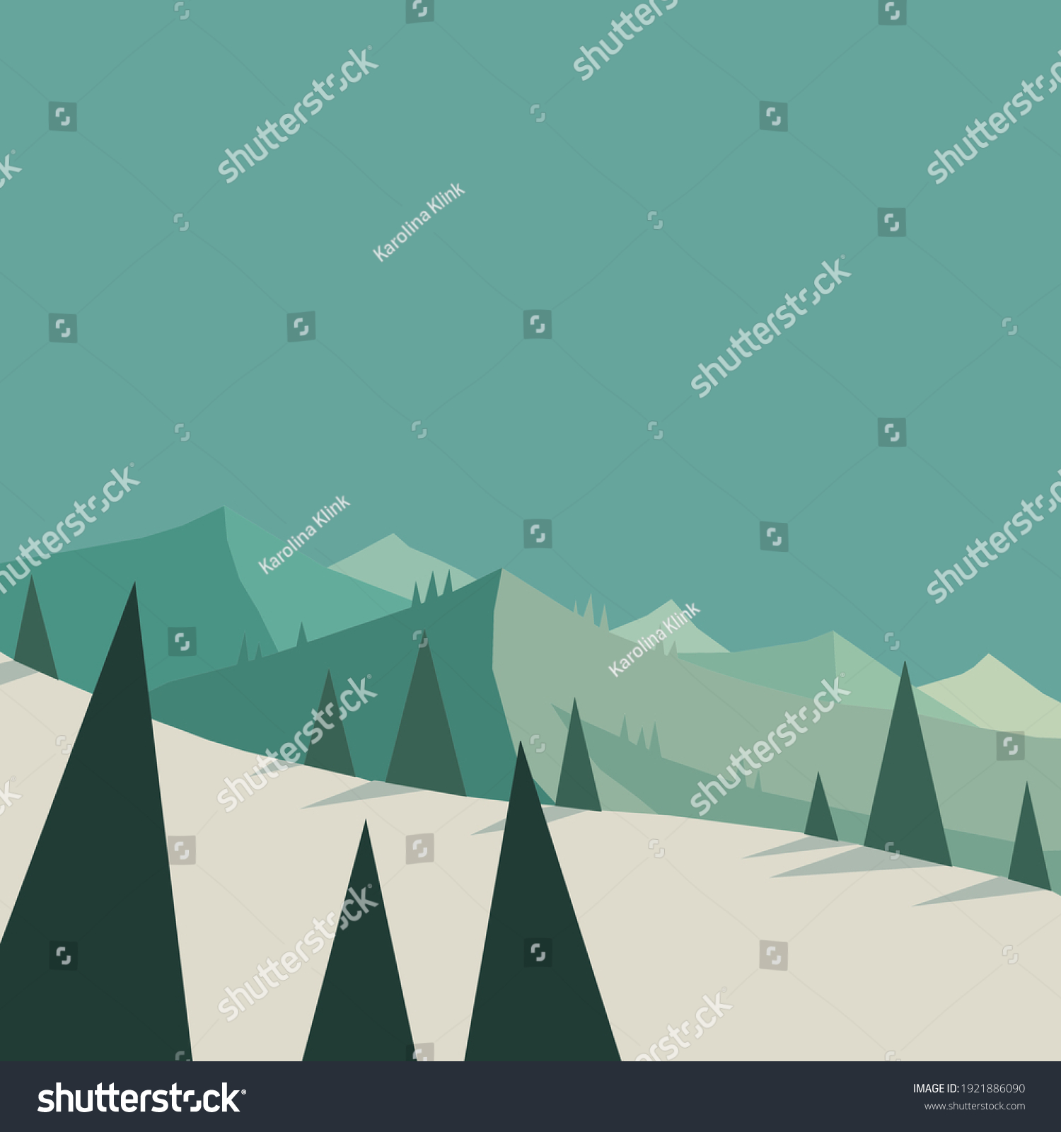 Illustration Graphics Forest Text Poster Stock Illustration 1921886090 ...