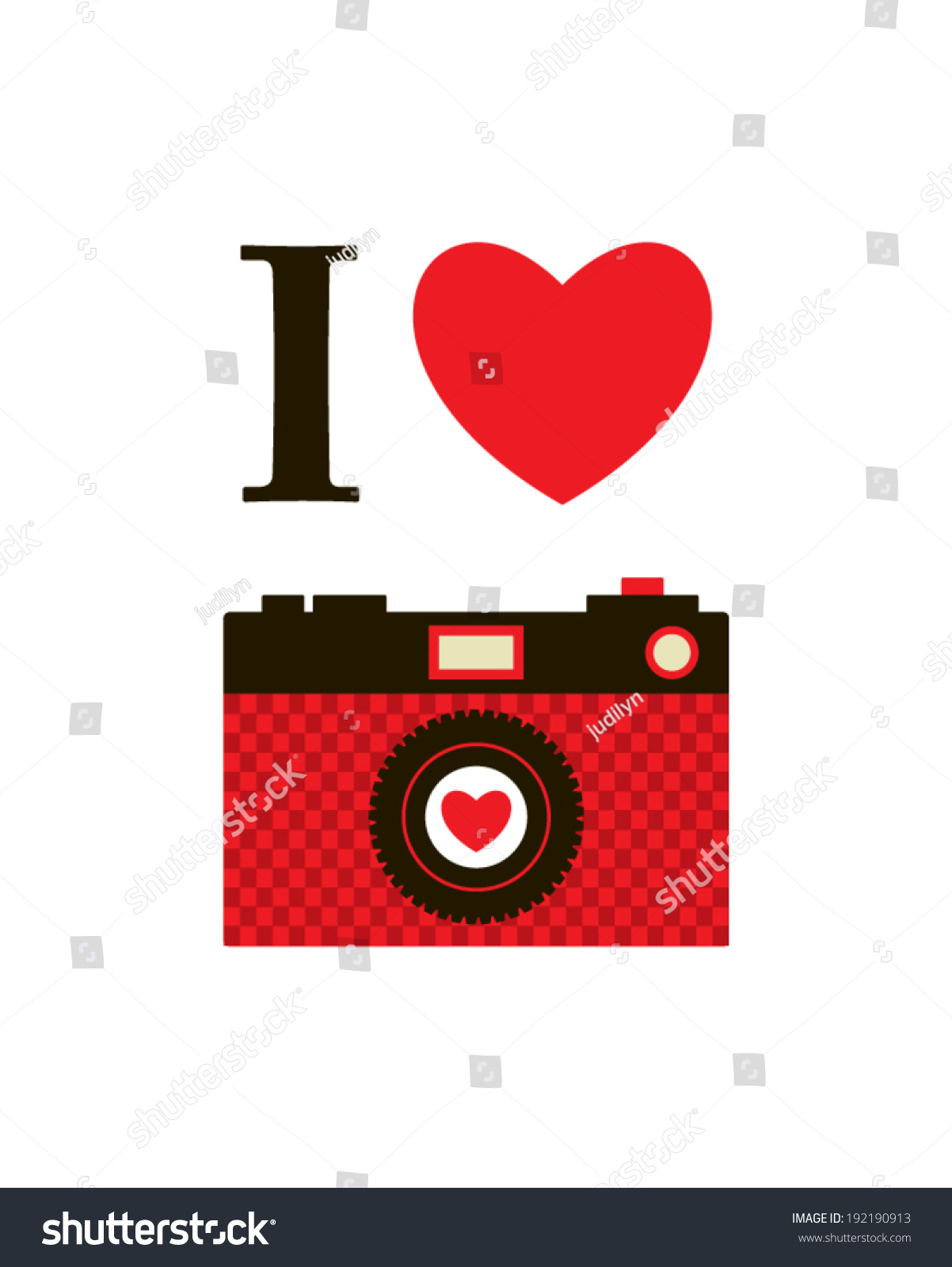 Love Camera Vector Poster Stock Vector (Royalty Free) 192190913 ...