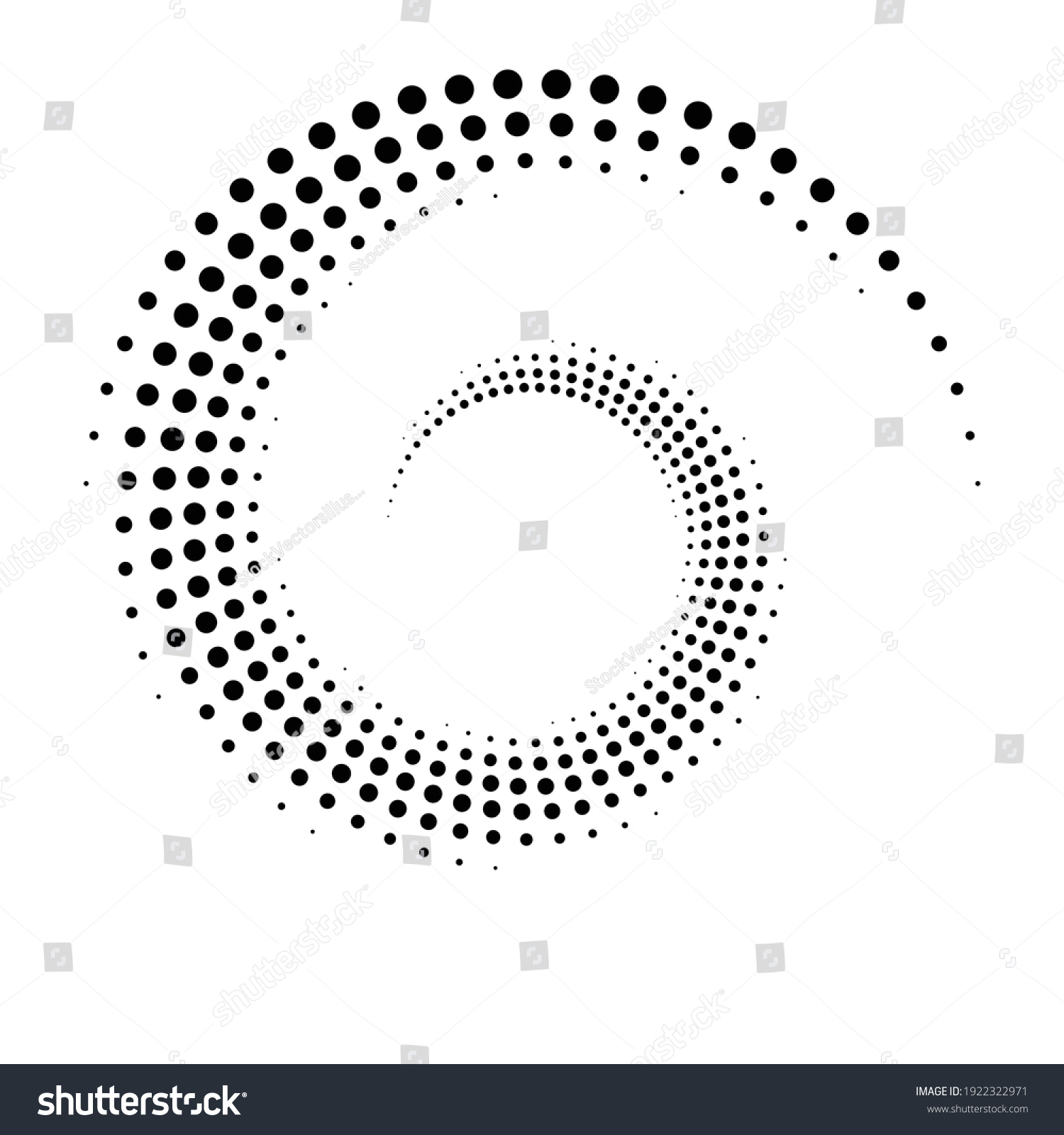 Dots Circles Spiral Swirl Twirl Stock Vector (Royalty Free) 1922322971 ...