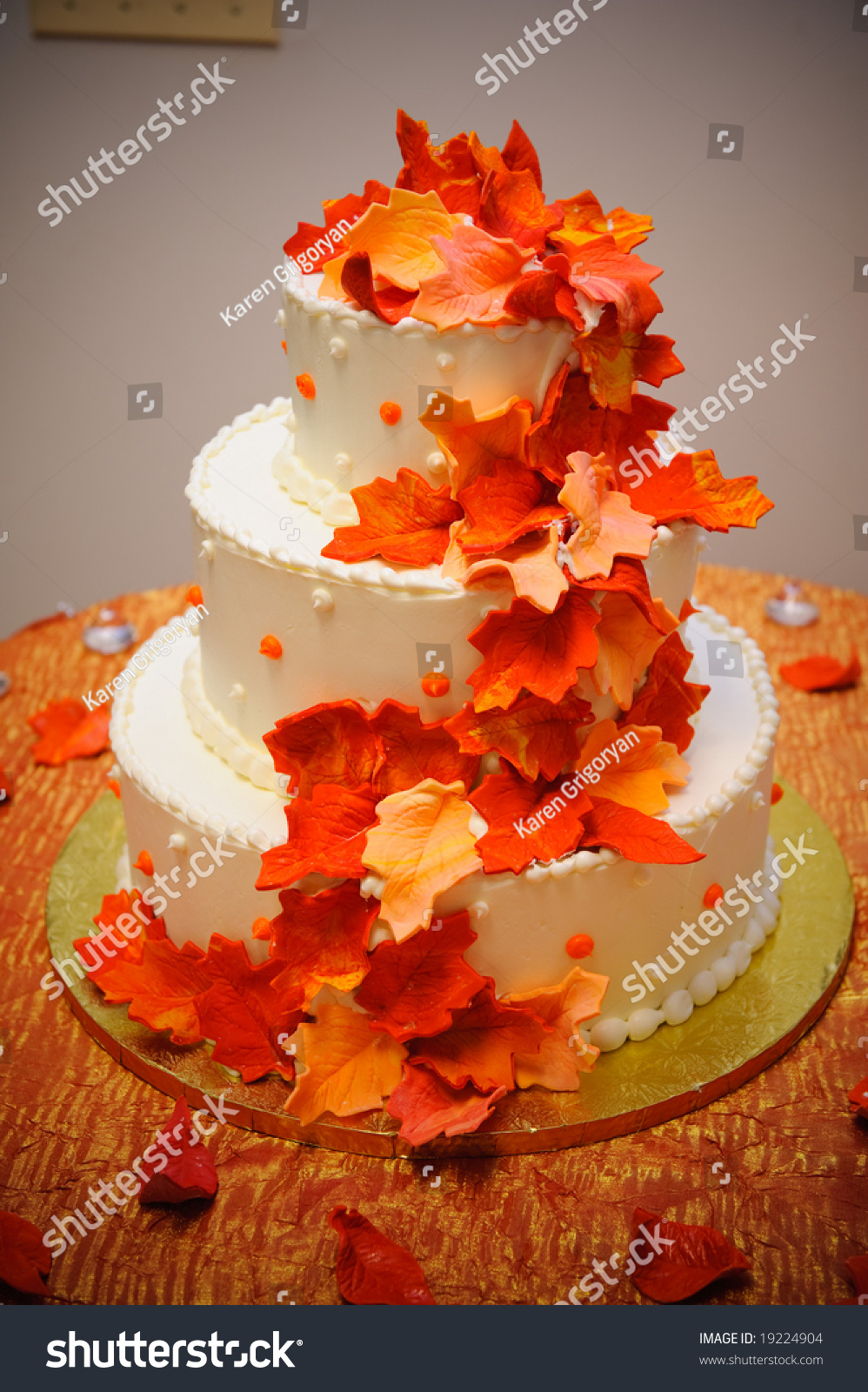 Осенний торт на свадьбу