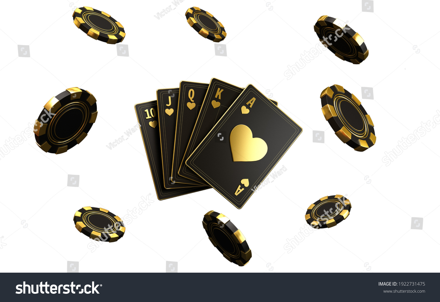 Four Aces Five Playing Card Black Stock Illustration 1922731475 ...