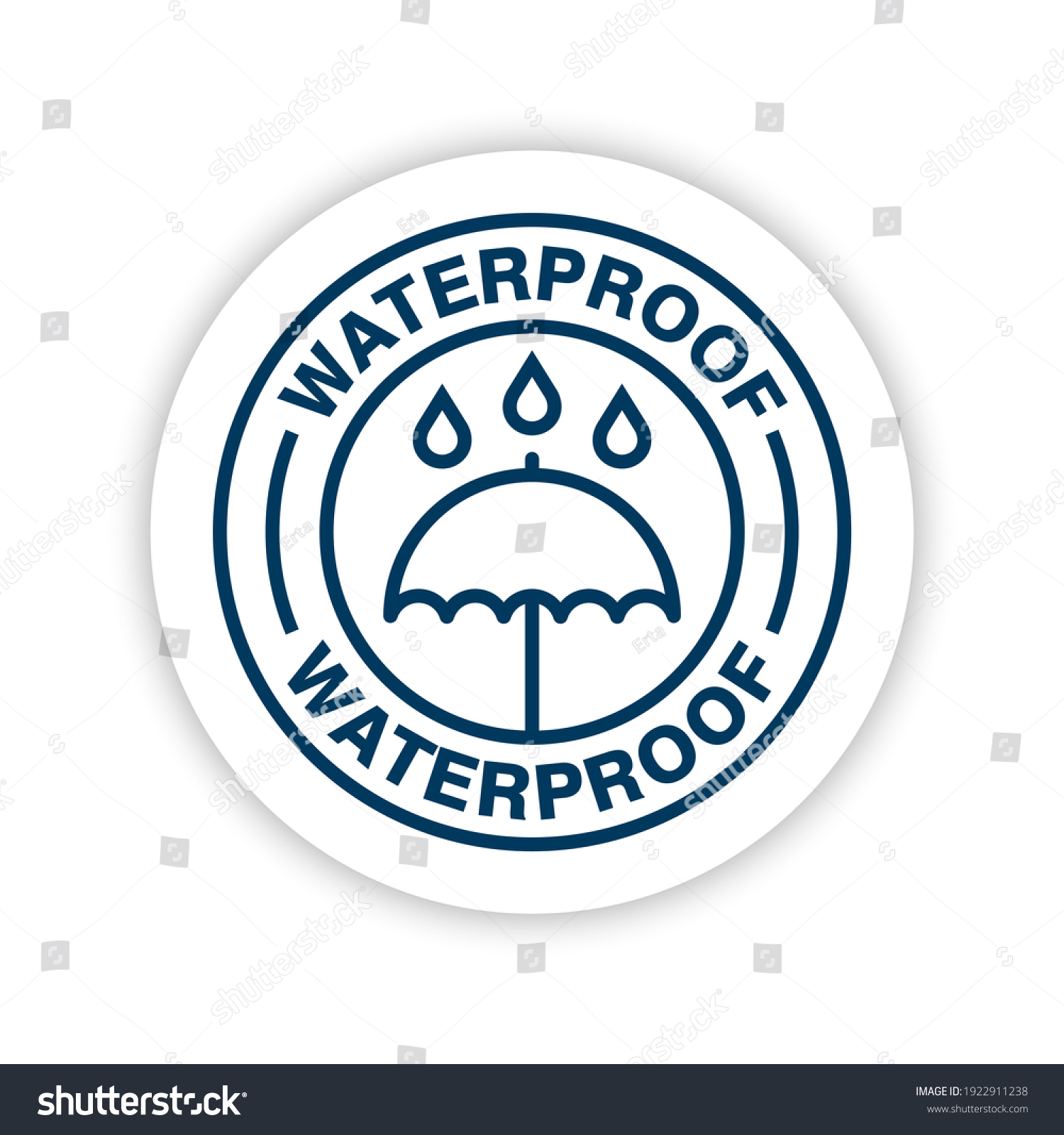 Waterproof Icon Water Repellent Surface Symbol Stock Vector (Royalty ...