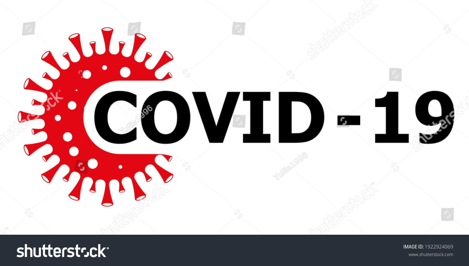 Covid 19 On World Map Dangerous Stock Vector (Royalty Free) 1922924069 ...