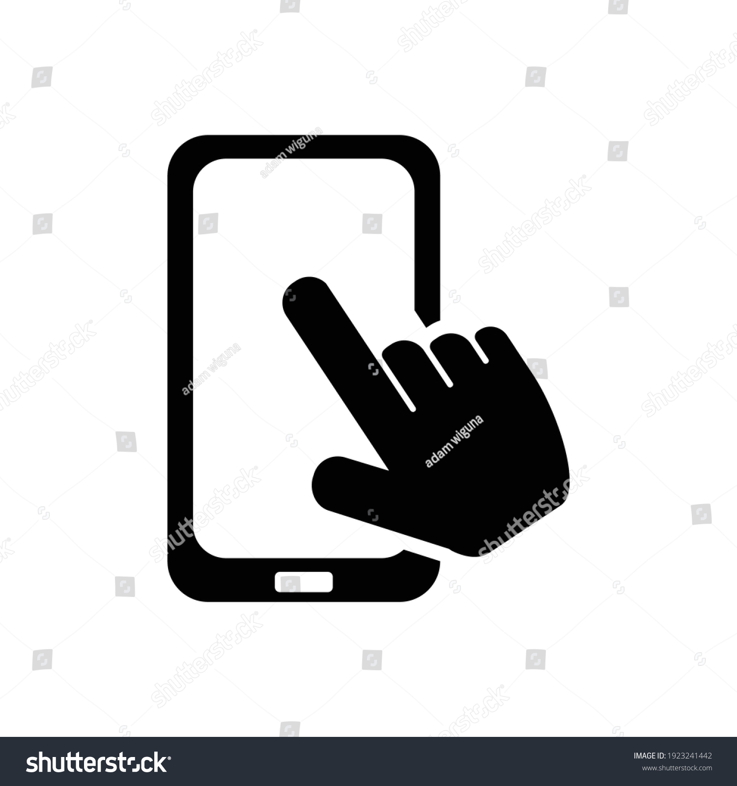 Touchscreen Icon Vector Logo Symbol Stock Vector (Royalty Free ...