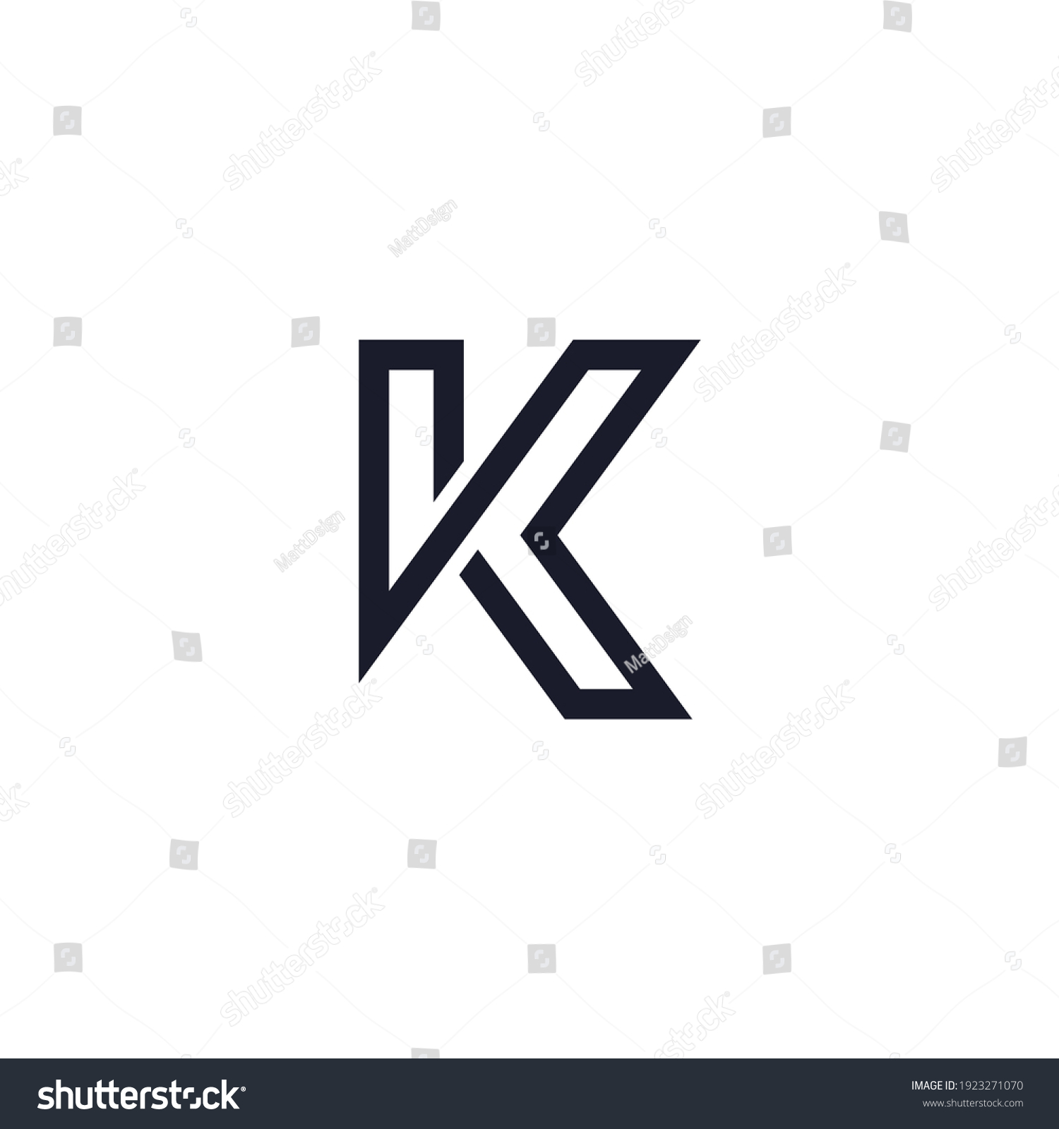 Letter K Icon Logo Design Vector Stock Vector (Royalty Free) 1923271070 ...