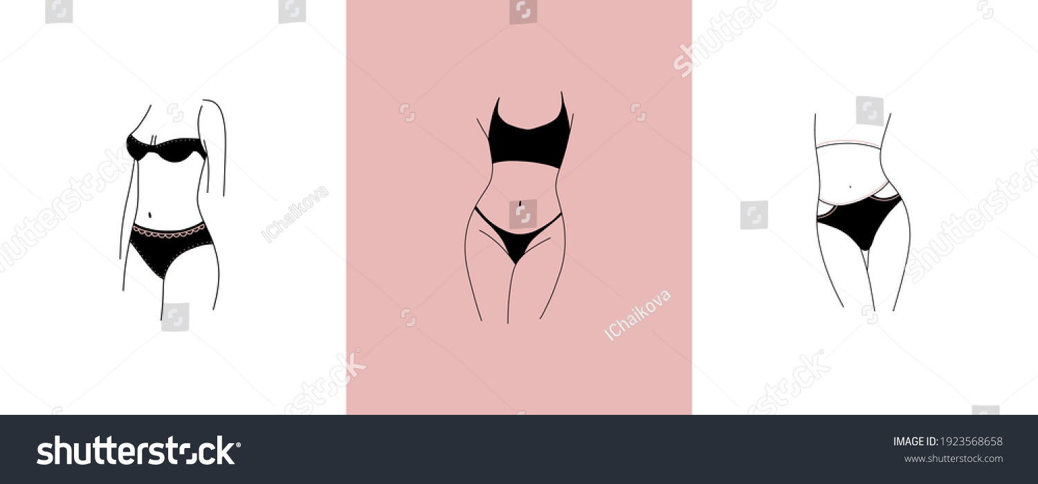 Logo Linear Female Figure Silhouette Social Stock Vector Royalty Free Shutterstock