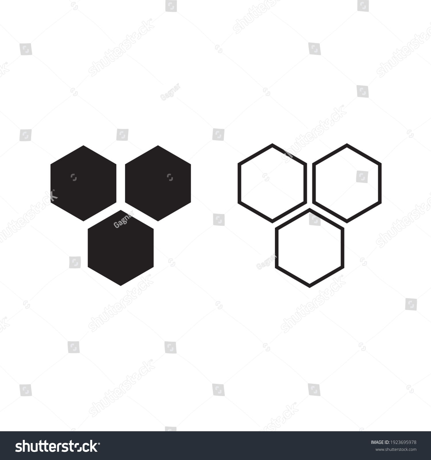 Honeycomb Vector Icon On White Background Stock Vector (Royalty Free ...