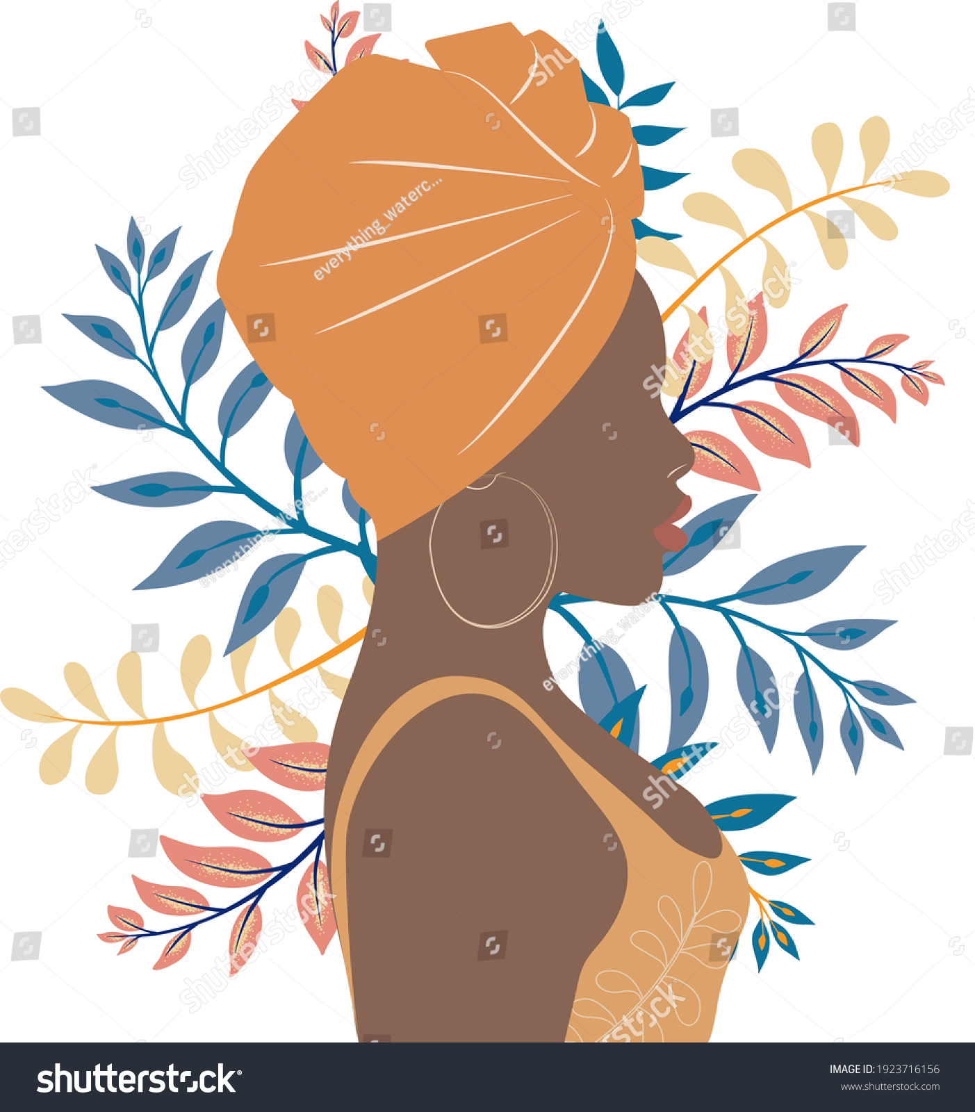 African Woman Vector Portrait Black Girl Stock Vector Royalty Free 1923716156 Shutterstock 8660