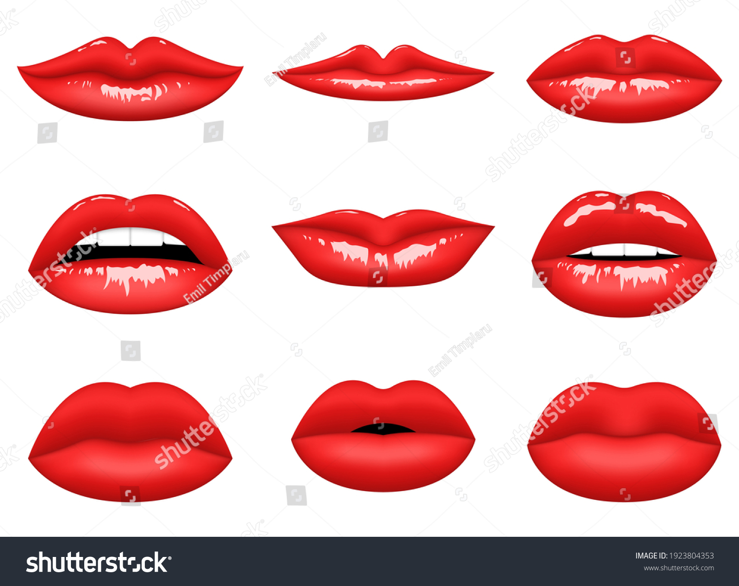 Red Woman Lips Vector Design Illustration Stock Vector Royalty Free 1923804353 Shutterstock 2374