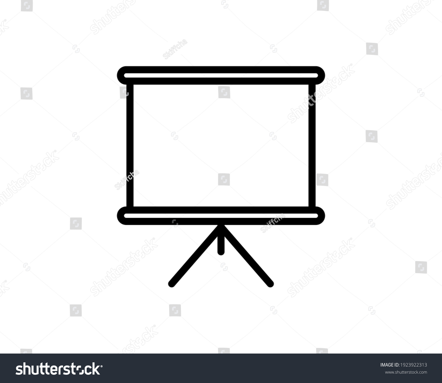 Presentation Billboard Sign Icon Scheme Diagram Stock Vector (Royalty ...