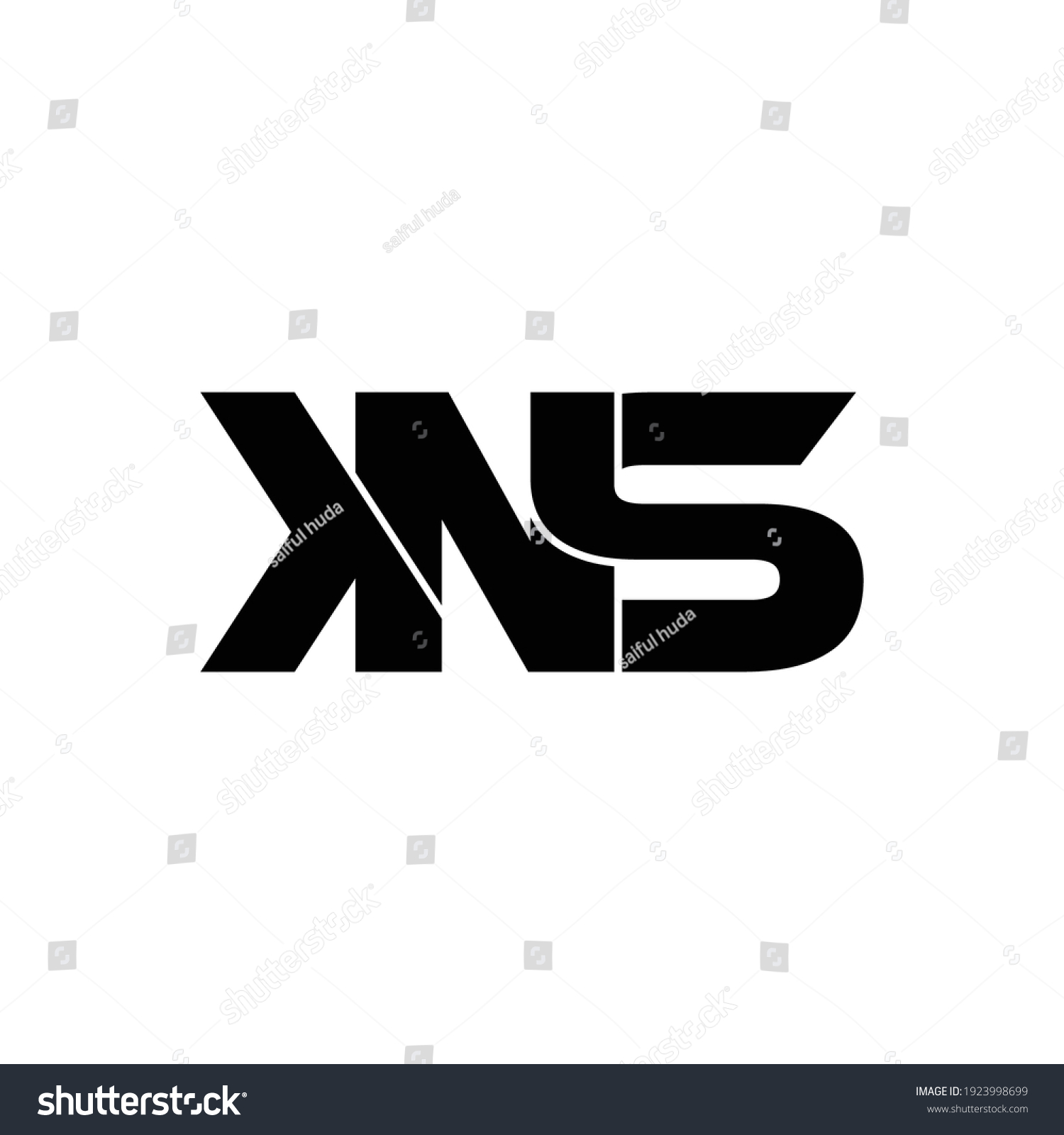 Kns Letter Monogram Logo Design Vector Stock Vector (Royalty Free ...