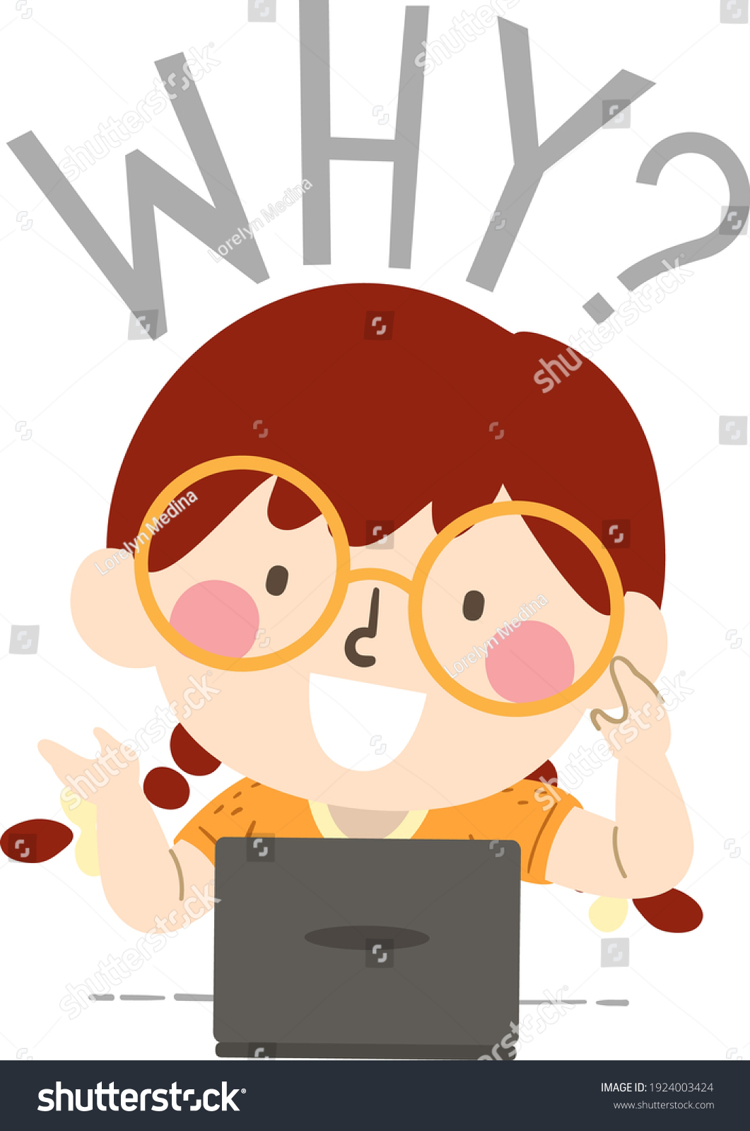Kid Girl Journalism Question Why Illustration Stock Vector Royalty Kid Girl Journalism Question Why Illustration Stock Vector Royalty