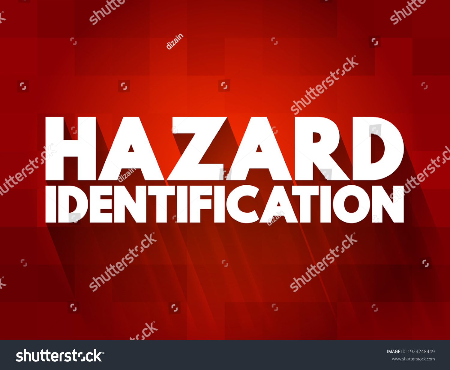 Hazard Identification Text Quote Concept Background Stock Illustration ...