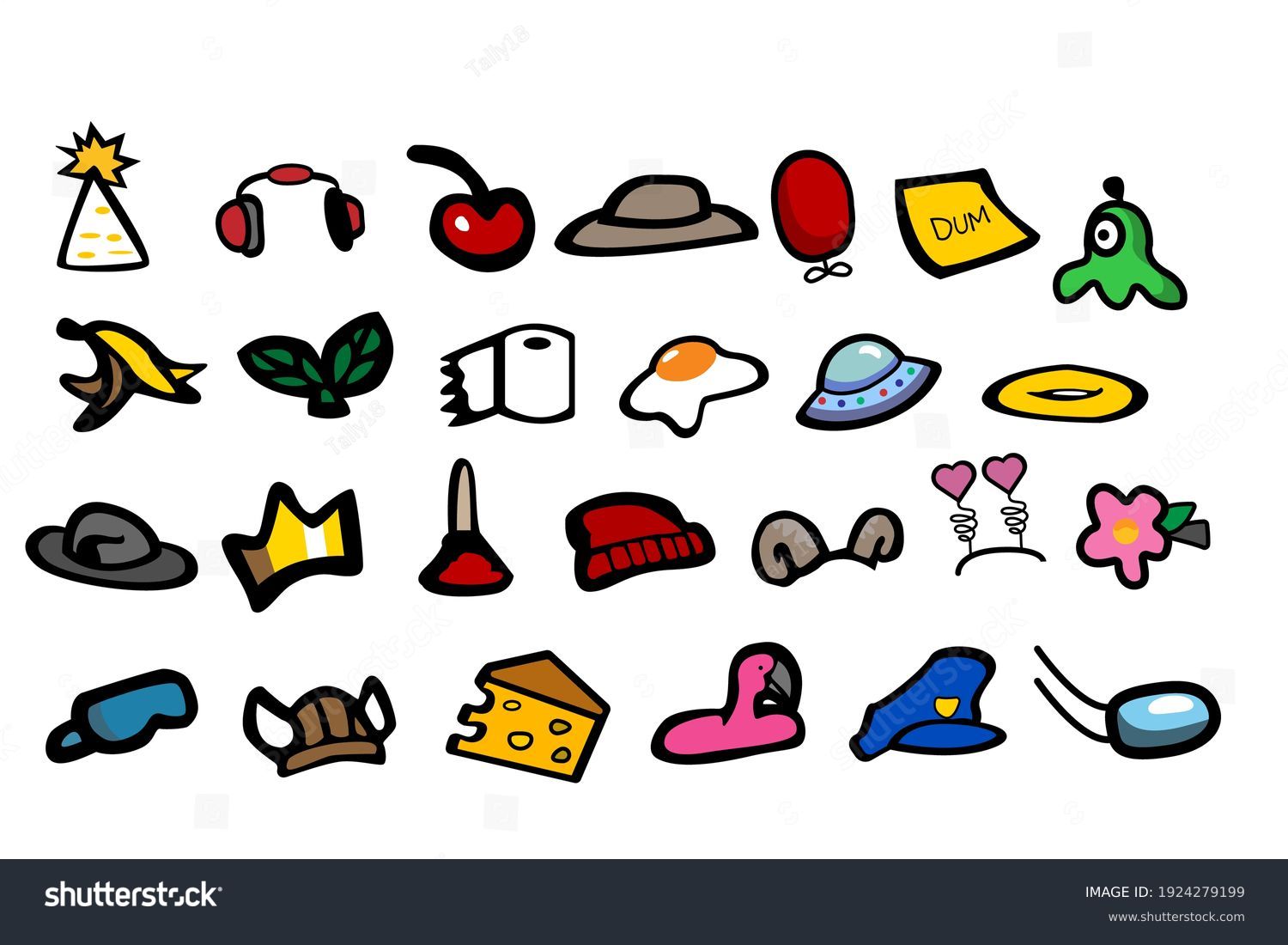 funny among us hats sticker pack stock vector royalty free 1924279199 shutterstock