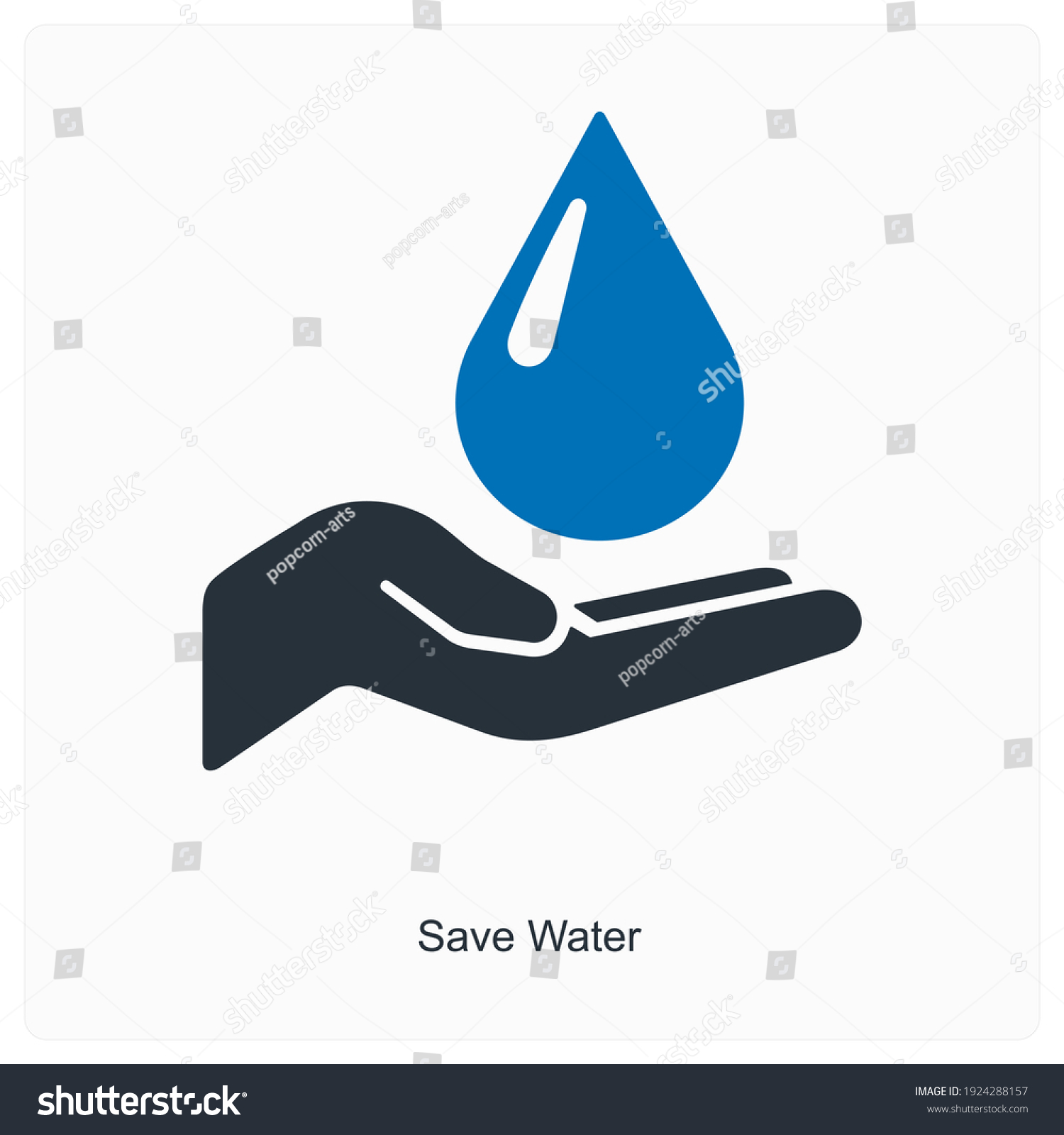 Save Water Conserve Water Icon Concept Stock Vector (Royalty Free ...