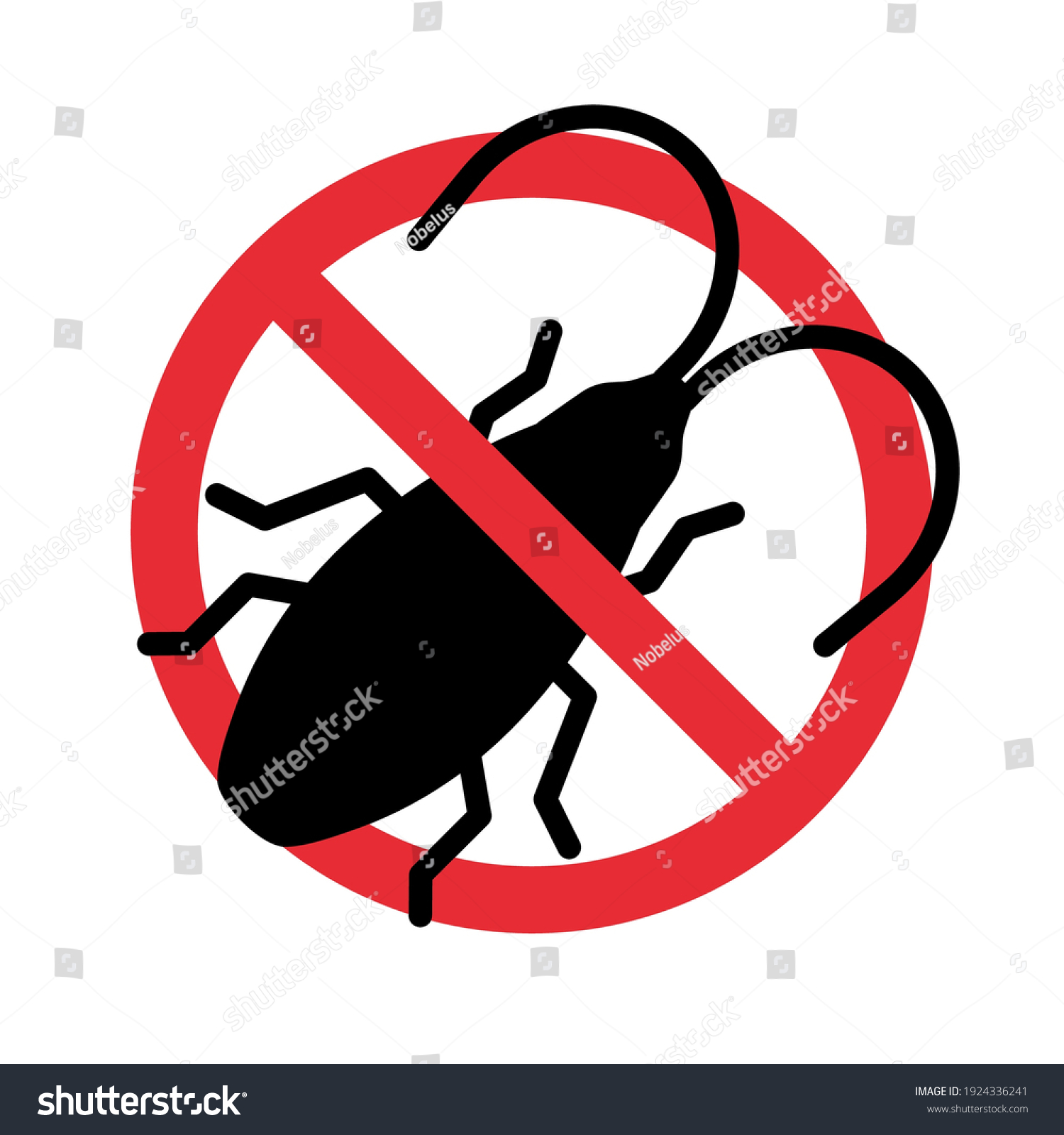 No Cockroach Ban Sign Anti Cockroach Stock Vector (Royalty Free ...