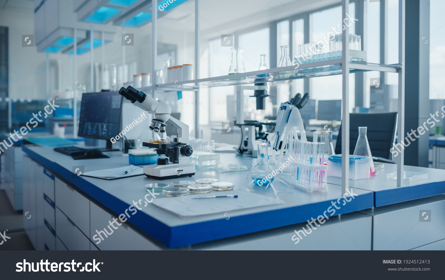 Modern Medical Research Laboratory Scientific Lab Stock Photo ...