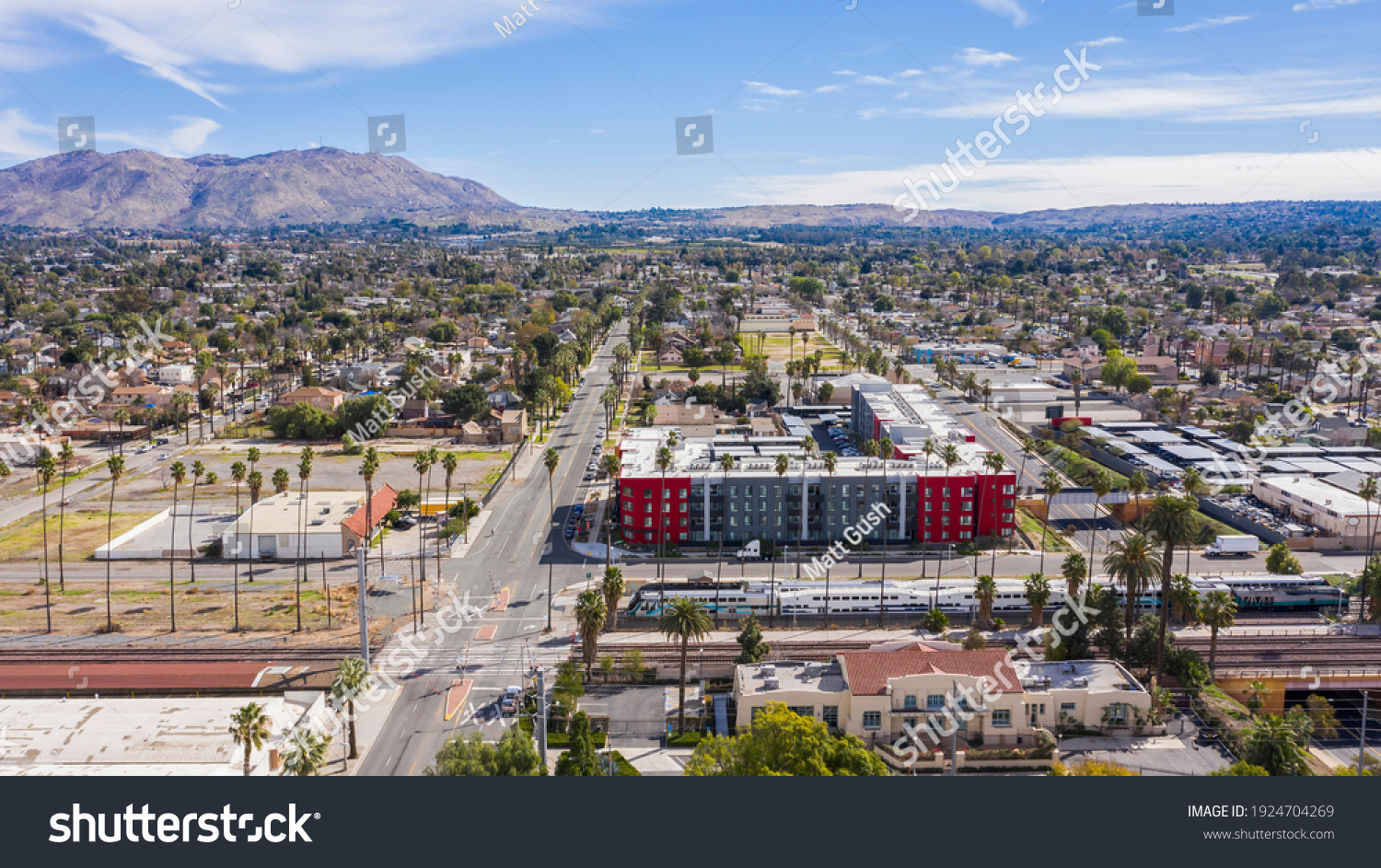 Daytime Aerial View High Density Suburban Stock Photo 1924704269 ...