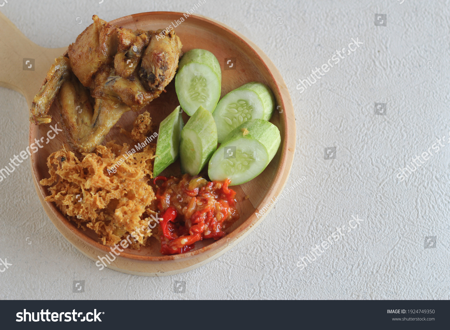 Ayam Goreng Kremes Popular Fried Chicken Stock Photo 1924749350 ...