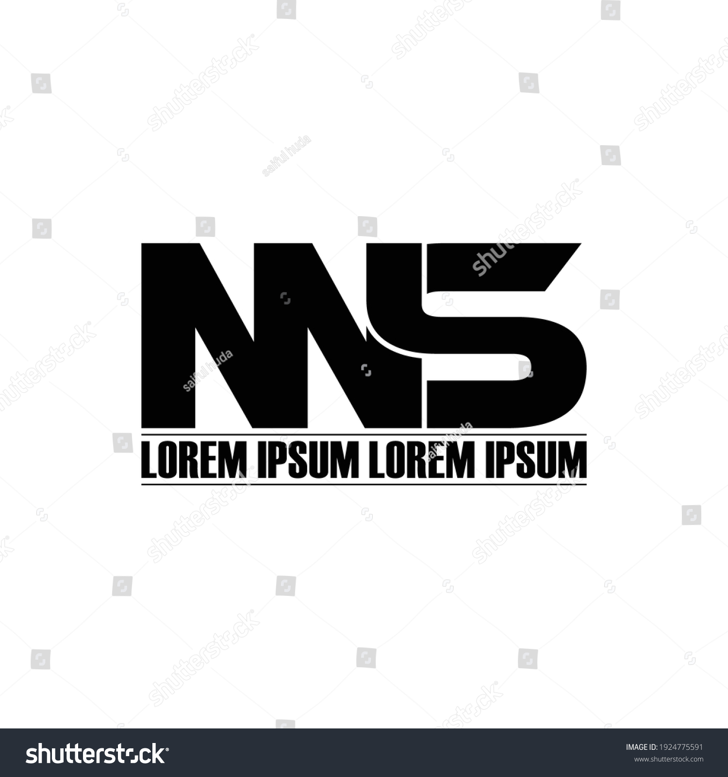 Nns Letter Monogram Logo Design Vector Stock Vector (Royalty Free ...