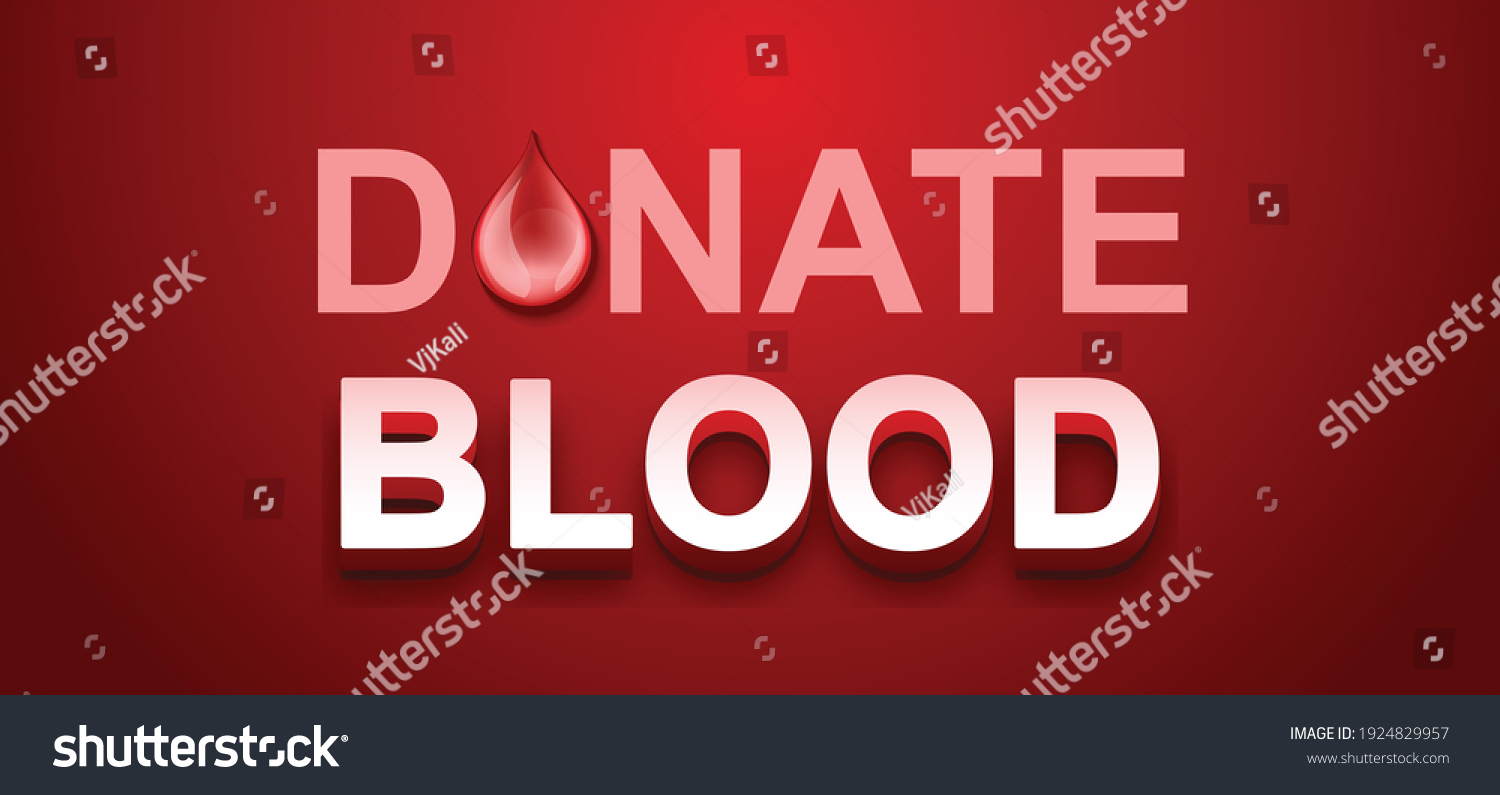 Donate Blood Blood Donation Concept Background Stock Vector (Royalty ...