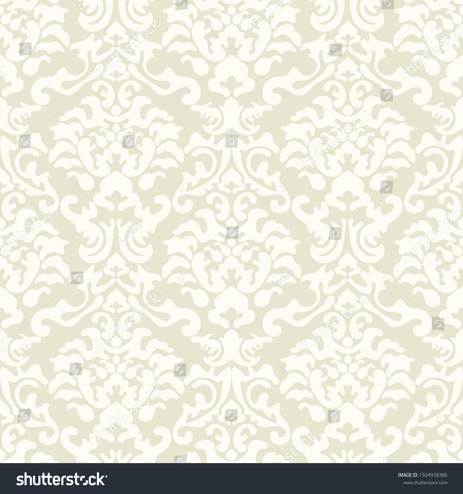 Baroque Wallpaper Seamless Vector Background Ornate Stock Vector ...