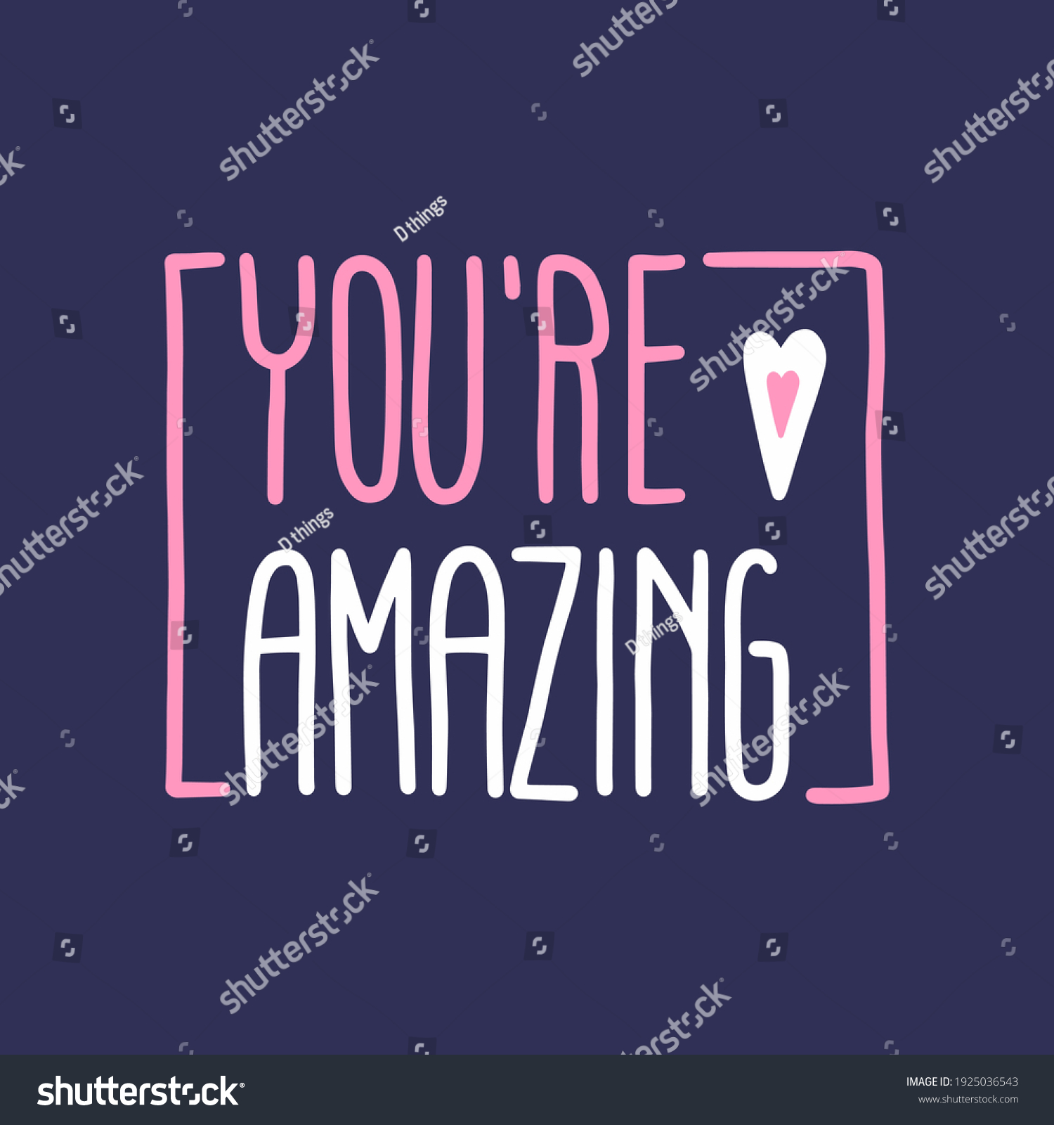 Amazing Lettering Heart Inspirational Motivational Quotes Stock Vector ...