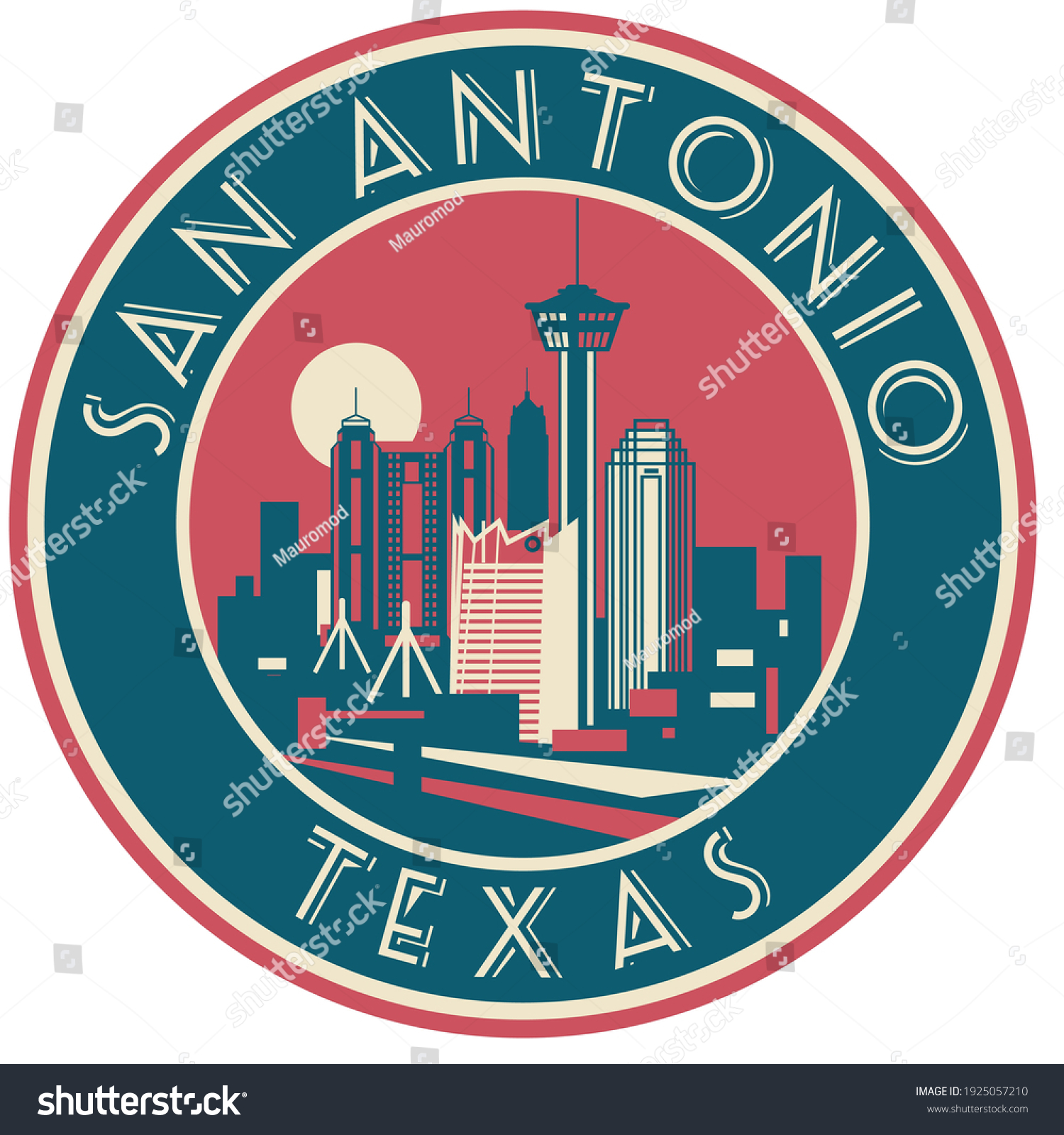 San Antonio Texas Skyline Symbol Vector Stock Vector (Royalty Free ...