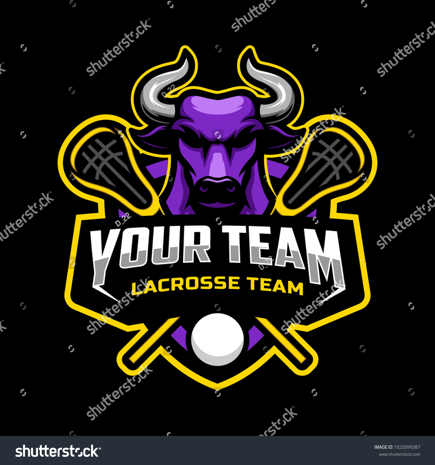 Bulls Mascot Lacrosse Team Logo Vector Stock Vector (Royalty Free ...