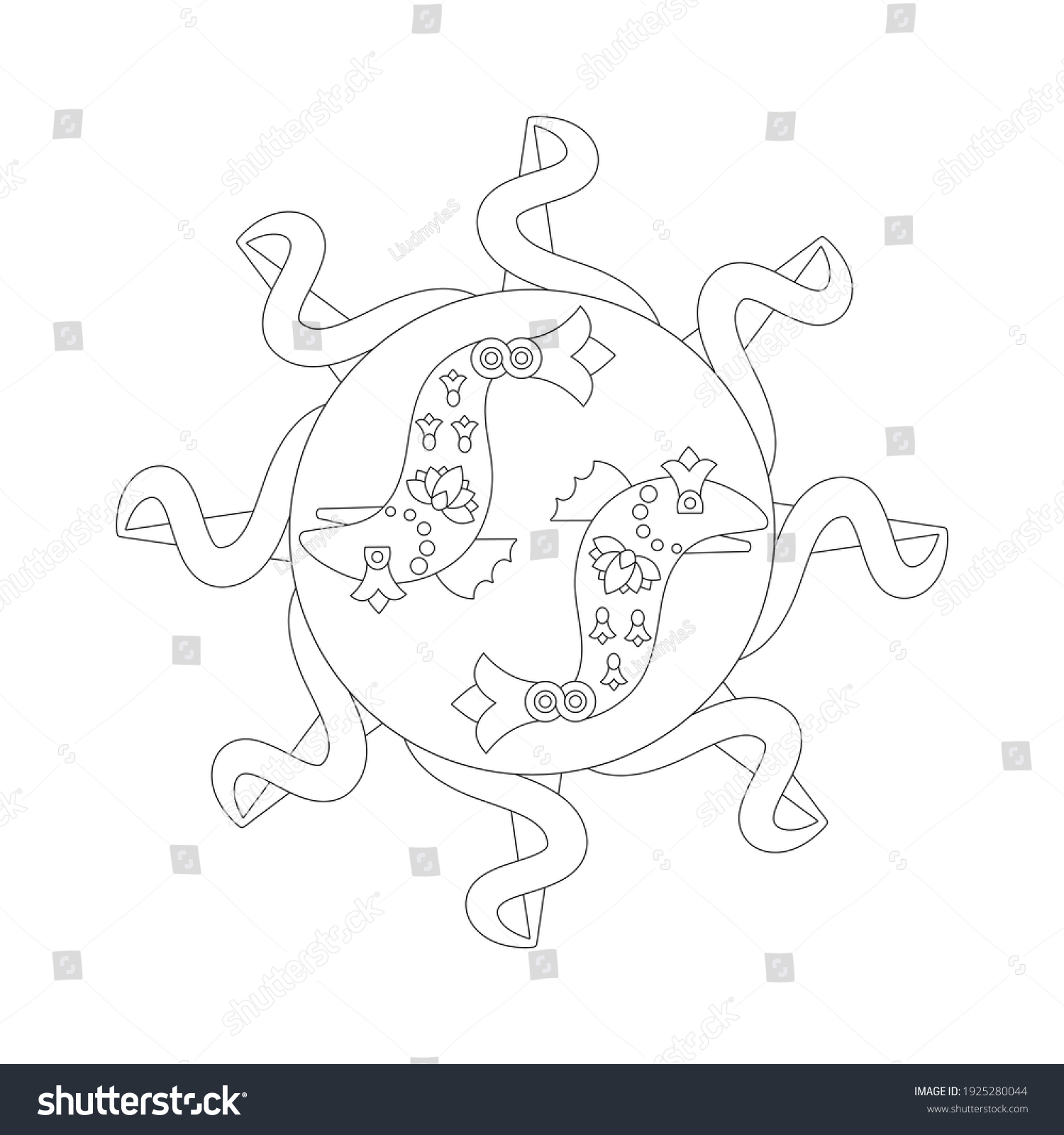 Fish Matsya First Avatar God Vishnu Stock Vector (Royalty Free ...