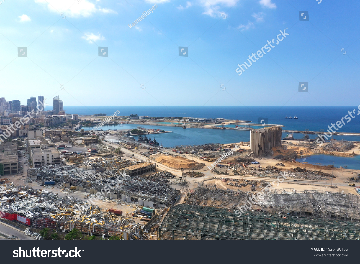 Aerial Photos Lebanon Blast Port Beirut Stock Photo 1925480156 ...