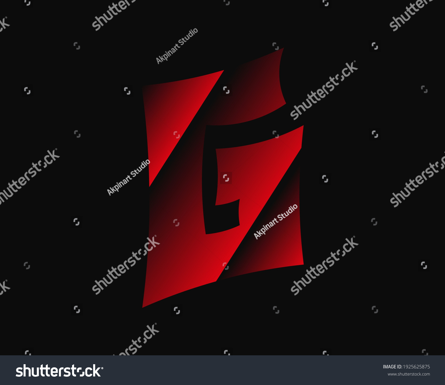 G Vector Horror Scary Letter Insane Stock Vector (Royalty Free ...