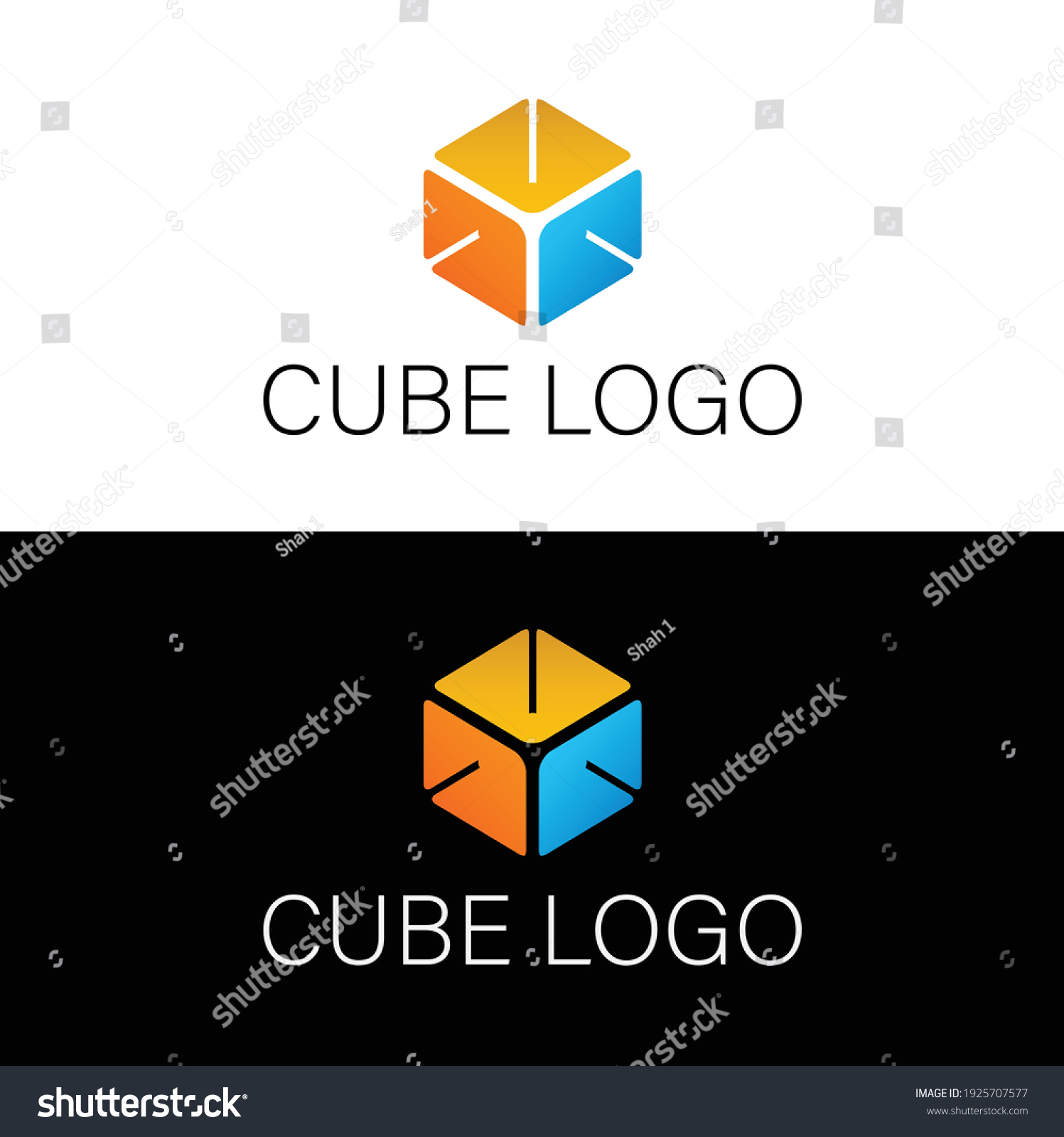 Cube Logo Design This Logo Used Stock Vector Royalty Free 1925707577